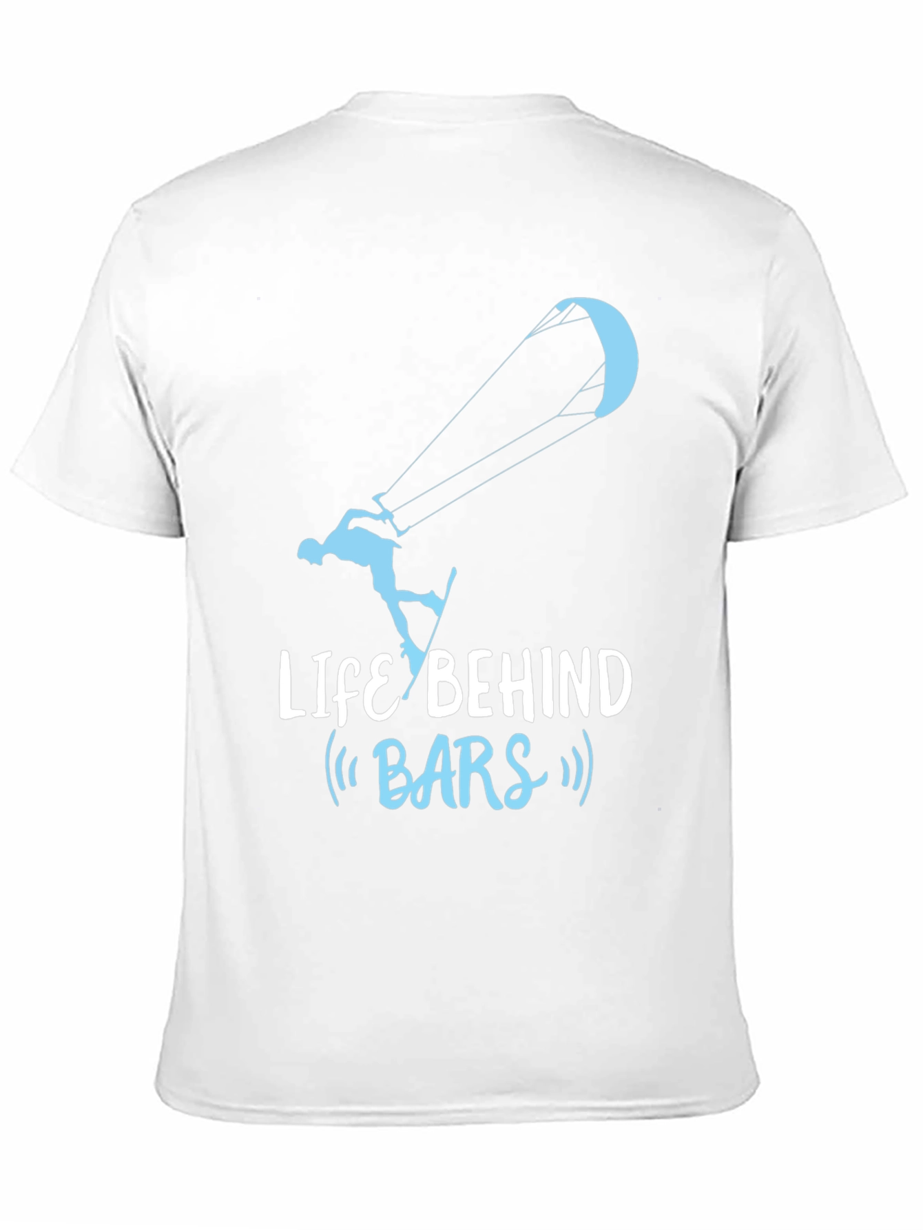 Black Life Behind Bars Kitesurfing T-Shirt - Cool Design view 11
