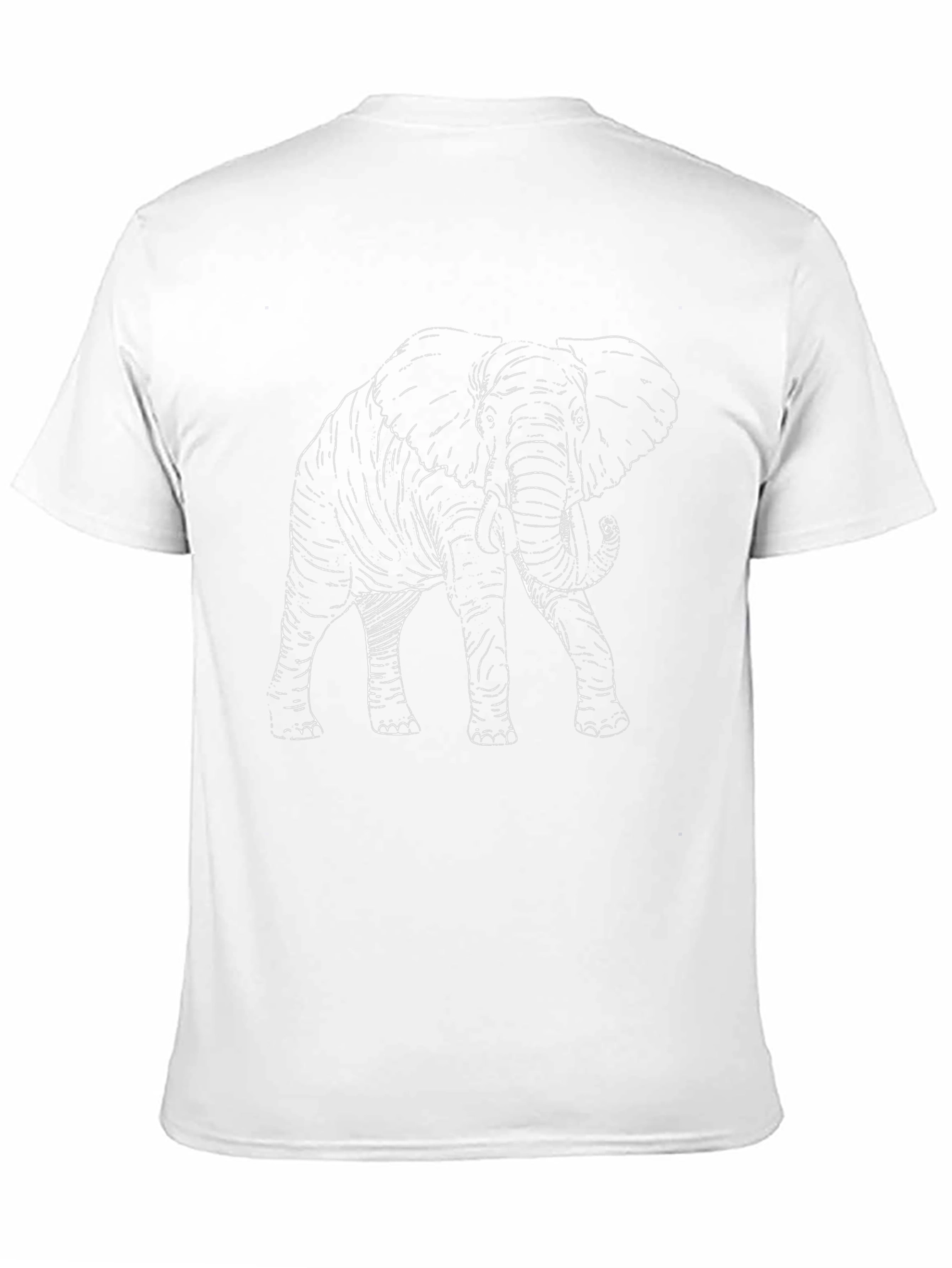 Black Elephant Graphic Tee - Black Cotton Blend T-Shirt view 11