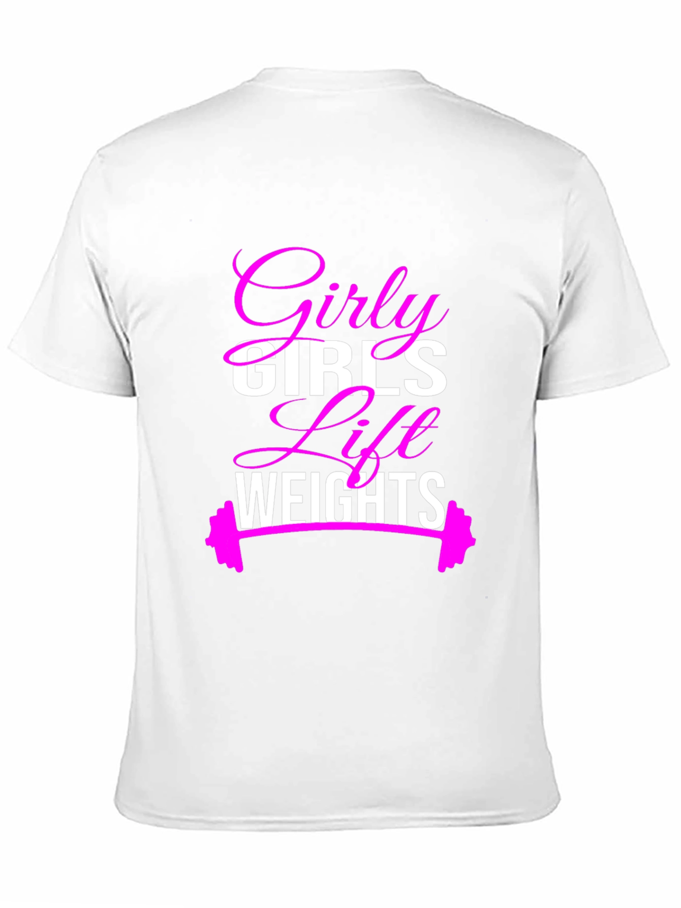 Black Girly Girls Lift Weights T-Shirt - Fitness Apparel view 11