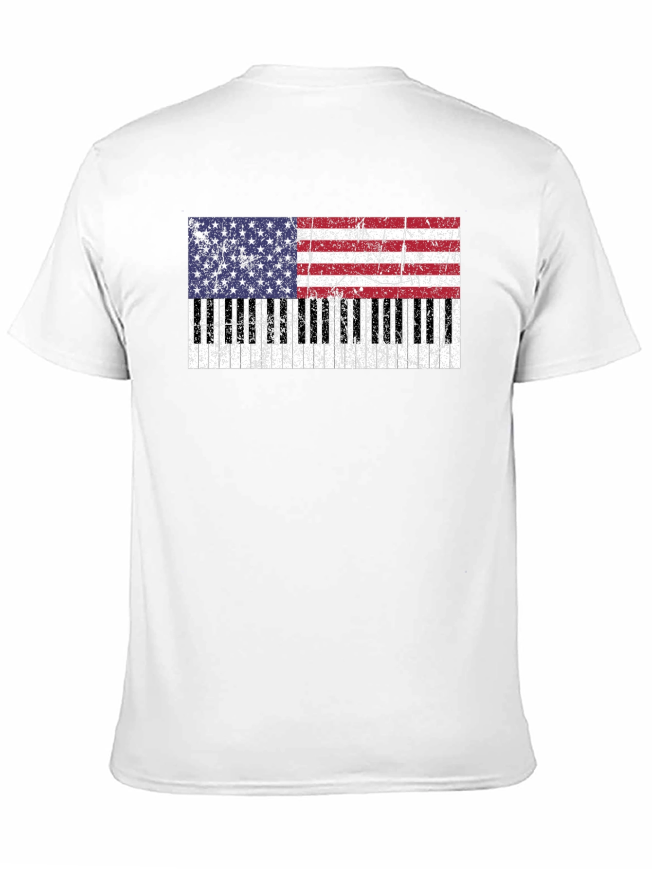 Piano Keys American Flag T-Shirt - 11