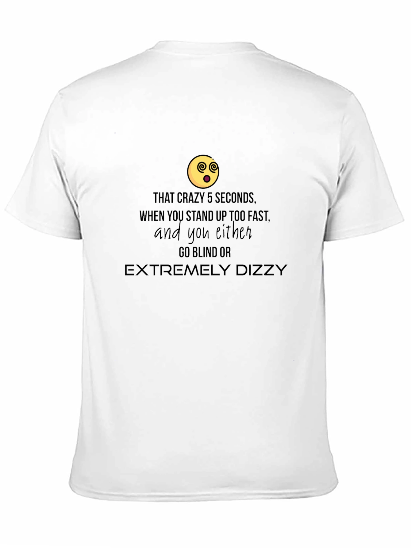 Black Crazy Seconds Dizzy T-Shirt - Funny Graphic Tee view 11