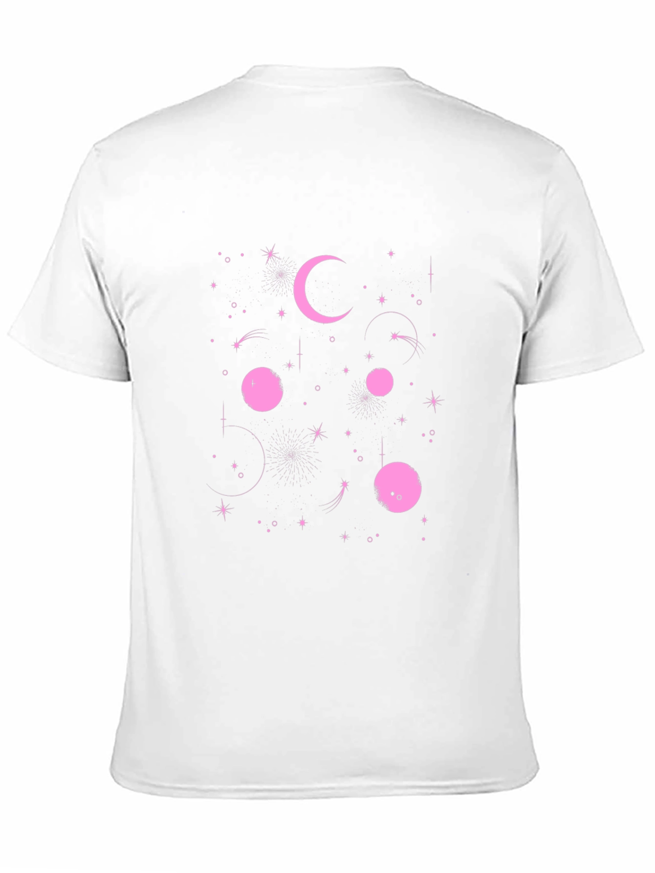 Black Celestial Pink Graphic Black T-Shirt view 11