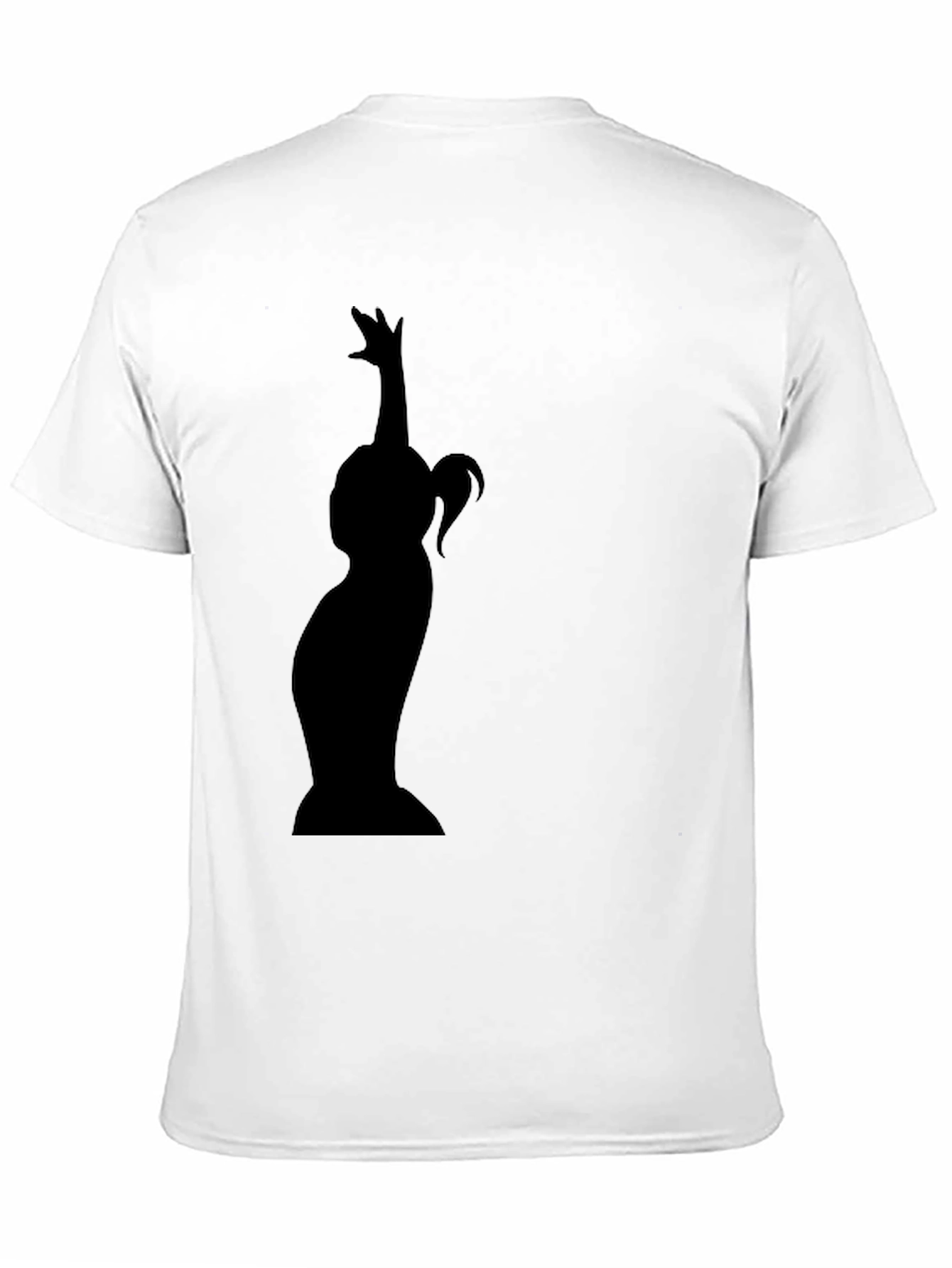 Black Silhouette Graphic Tee - Black Cotton Blend view 11