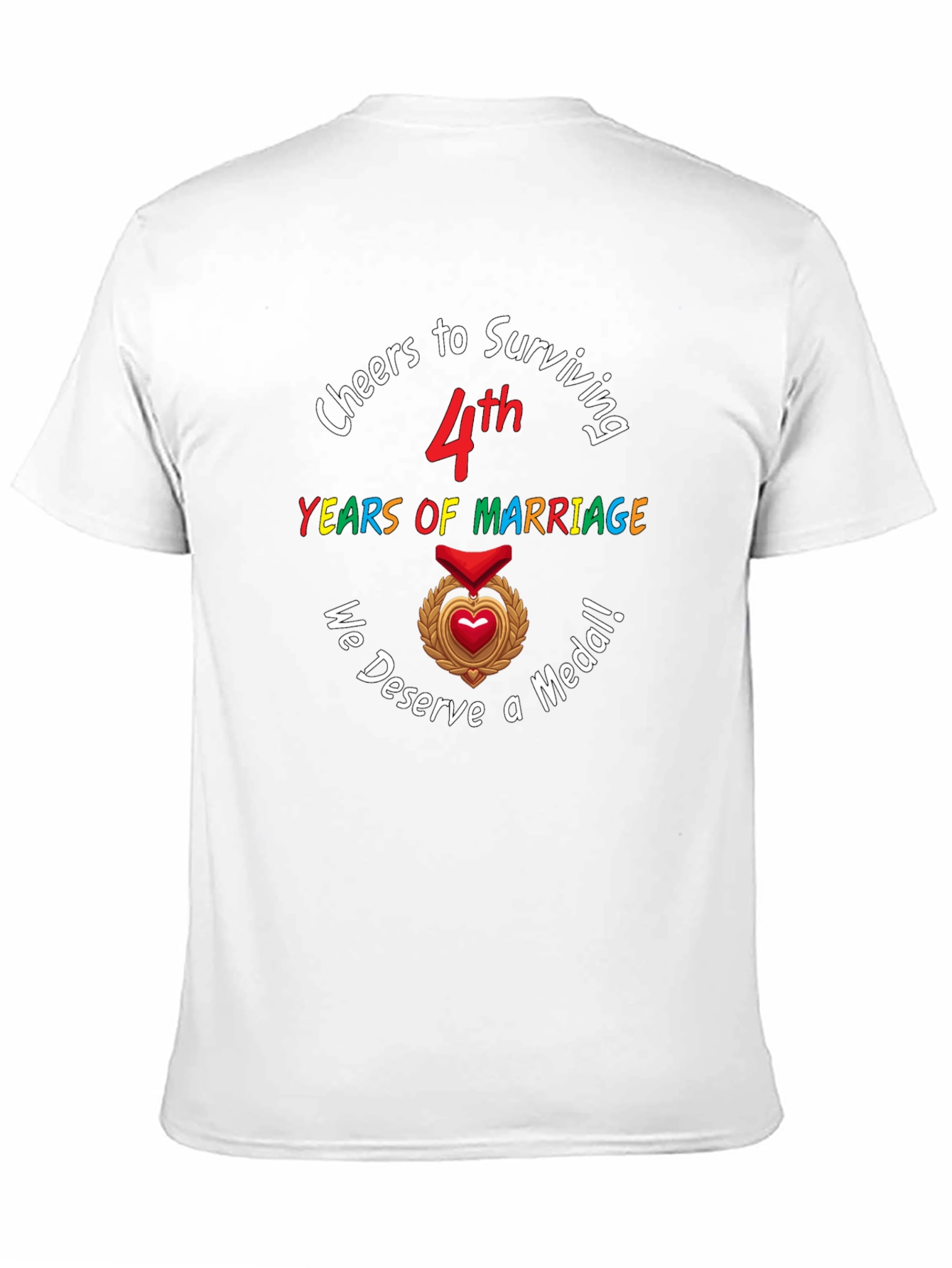 4th Anniversary T-Shirt: Cheers to Surviving Marriage! - 11