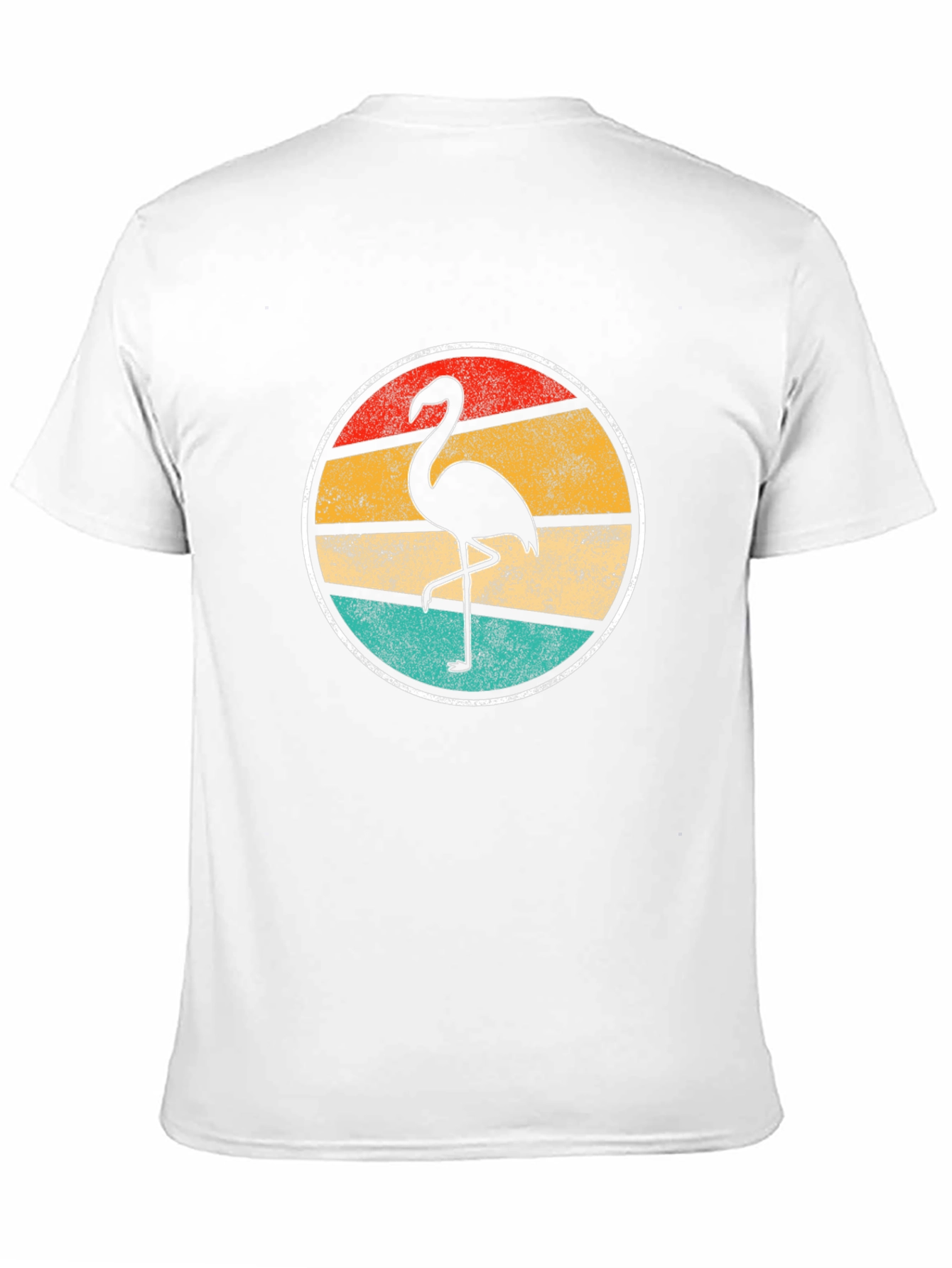 Black Retro Flamingo Graphic Tee - Men's Black T-Shirt view 11