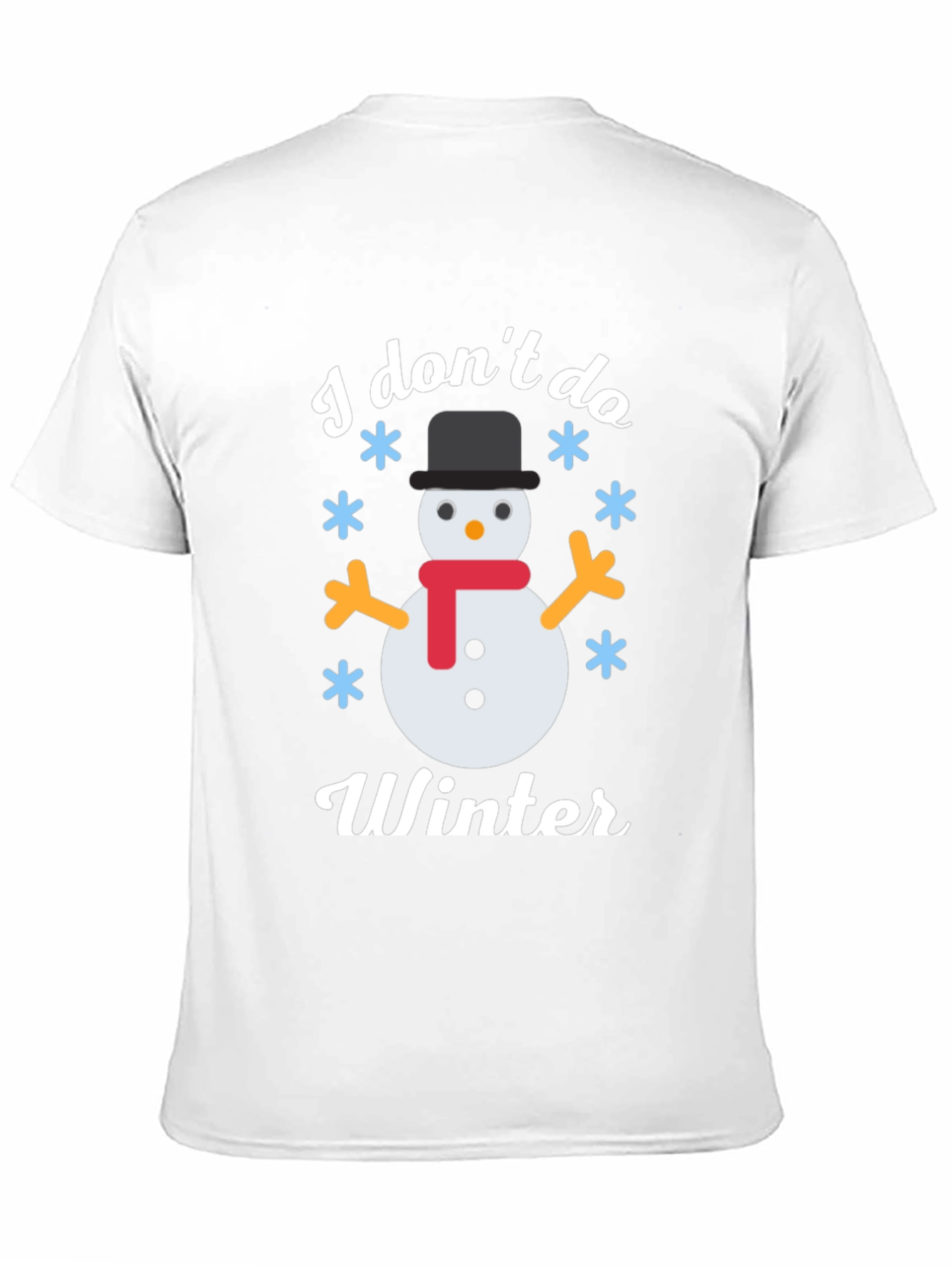 Black I Don't Do Winter Snowman Graphic Tee view 11