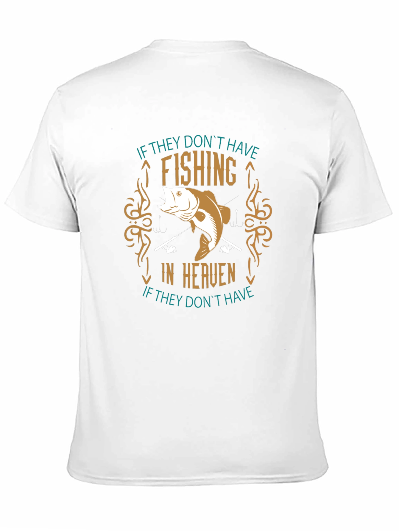 Black Fishing In Heaven Graphic T-Shirt view 11
