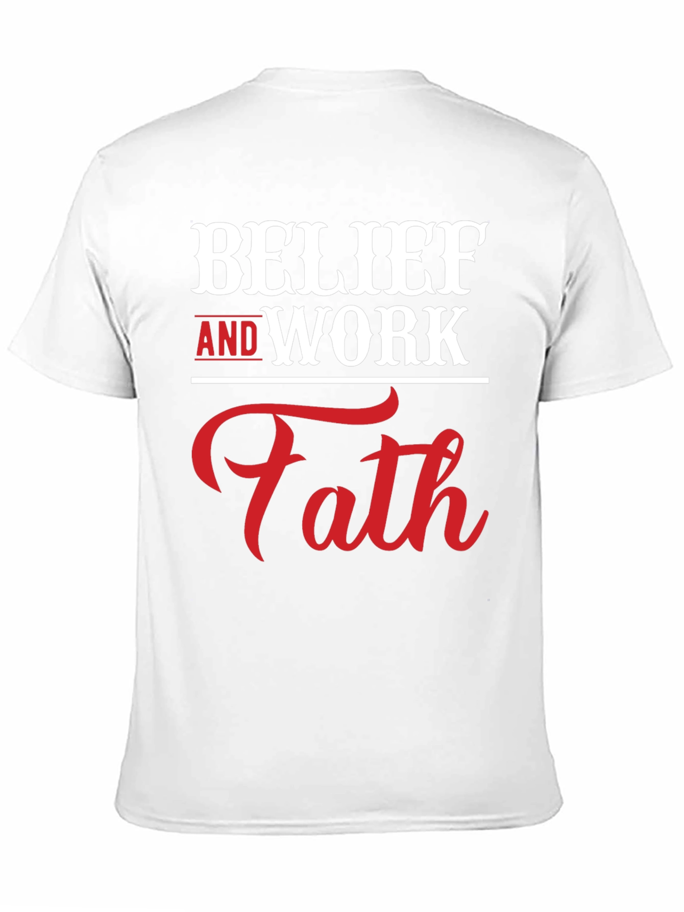 Black Belief and Work Faith Graphic T-Shirt view 11