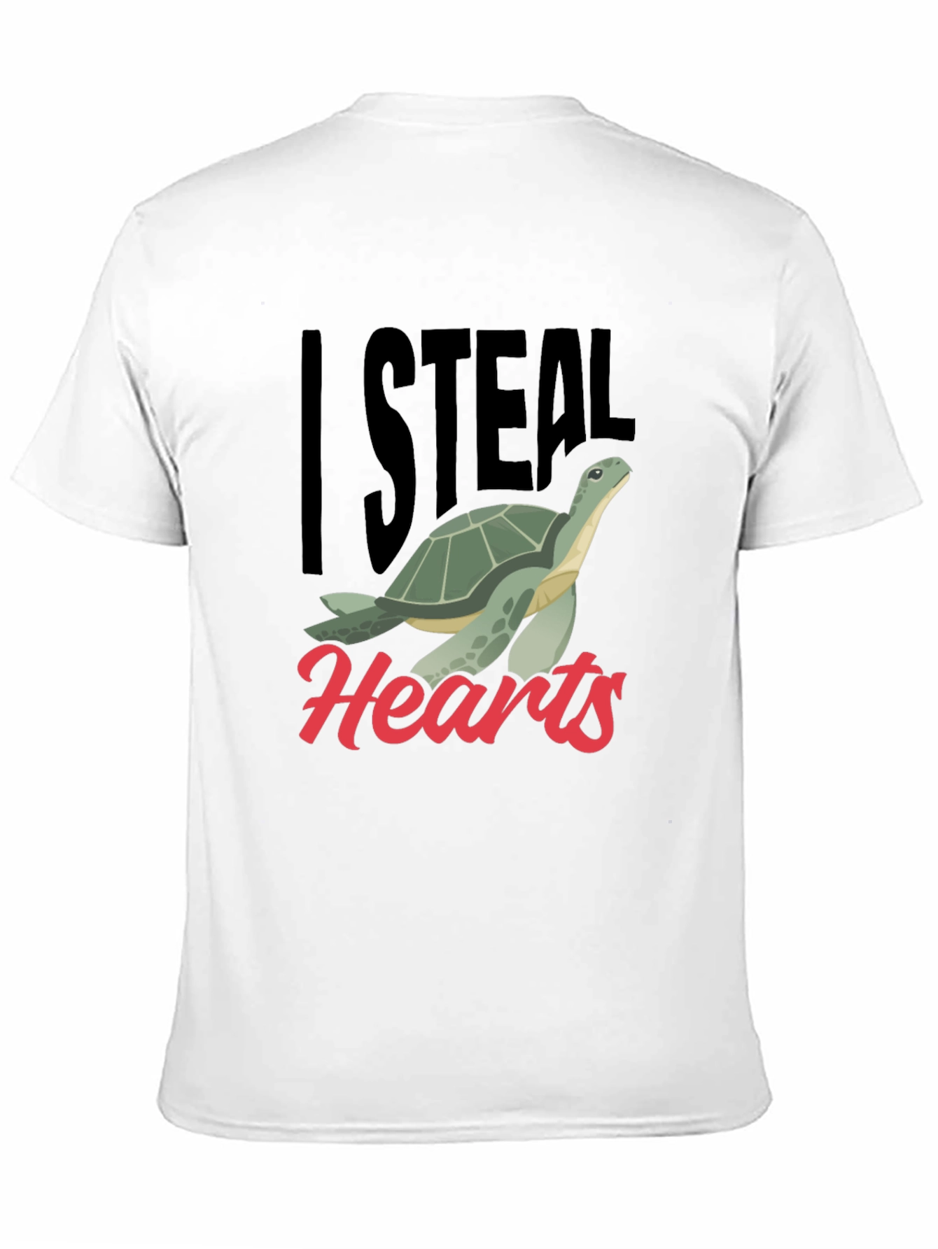 Black I Steal Hearts Turtle T-Shirt view 11