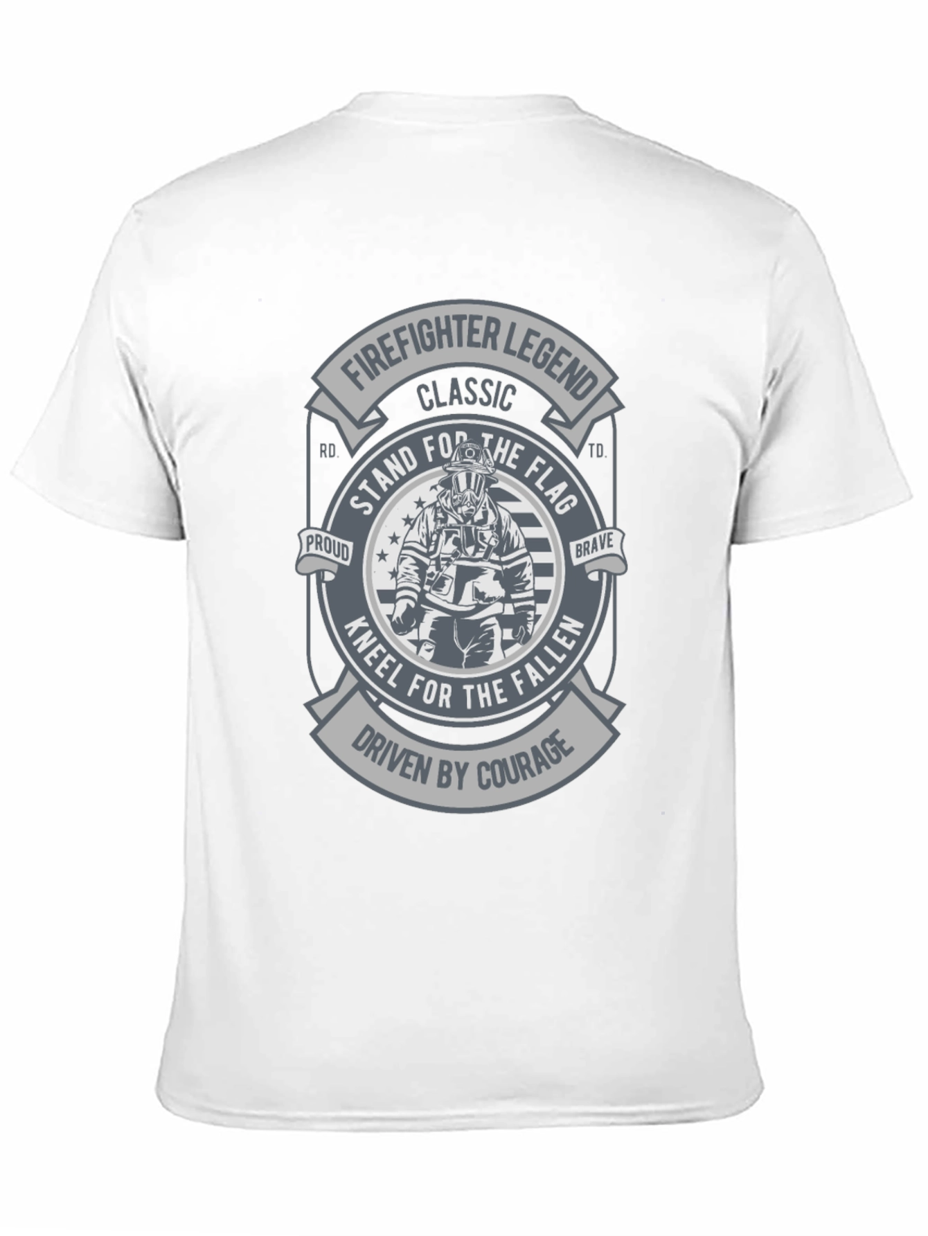 Black Firefighter Legend Graphic Tee - Stand for the Flag view 11