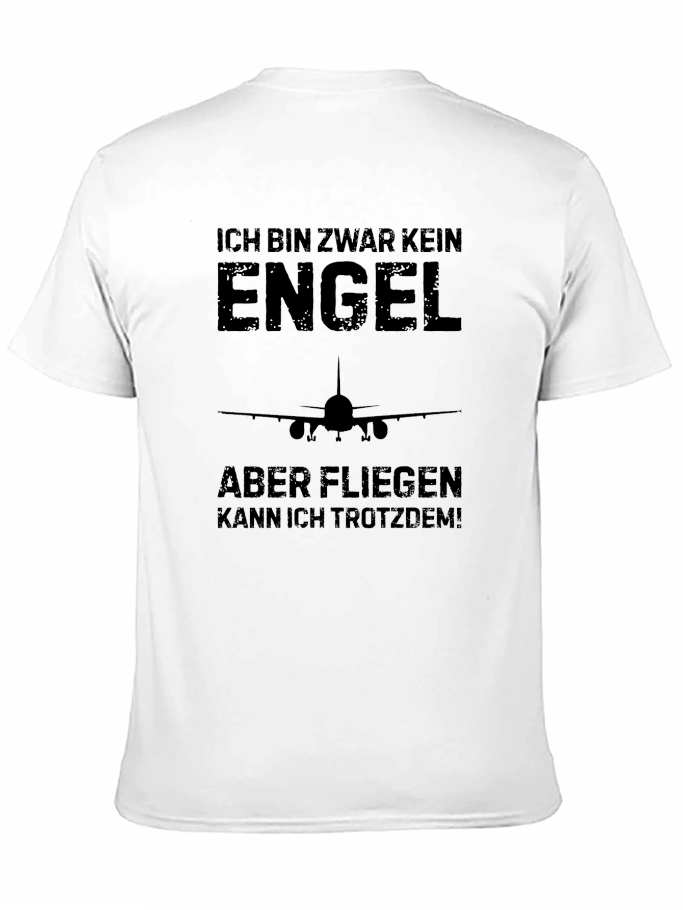 Black Ich Bin Zwar Kein Engel T-Shirt, Funny Pilot Tee view 11
