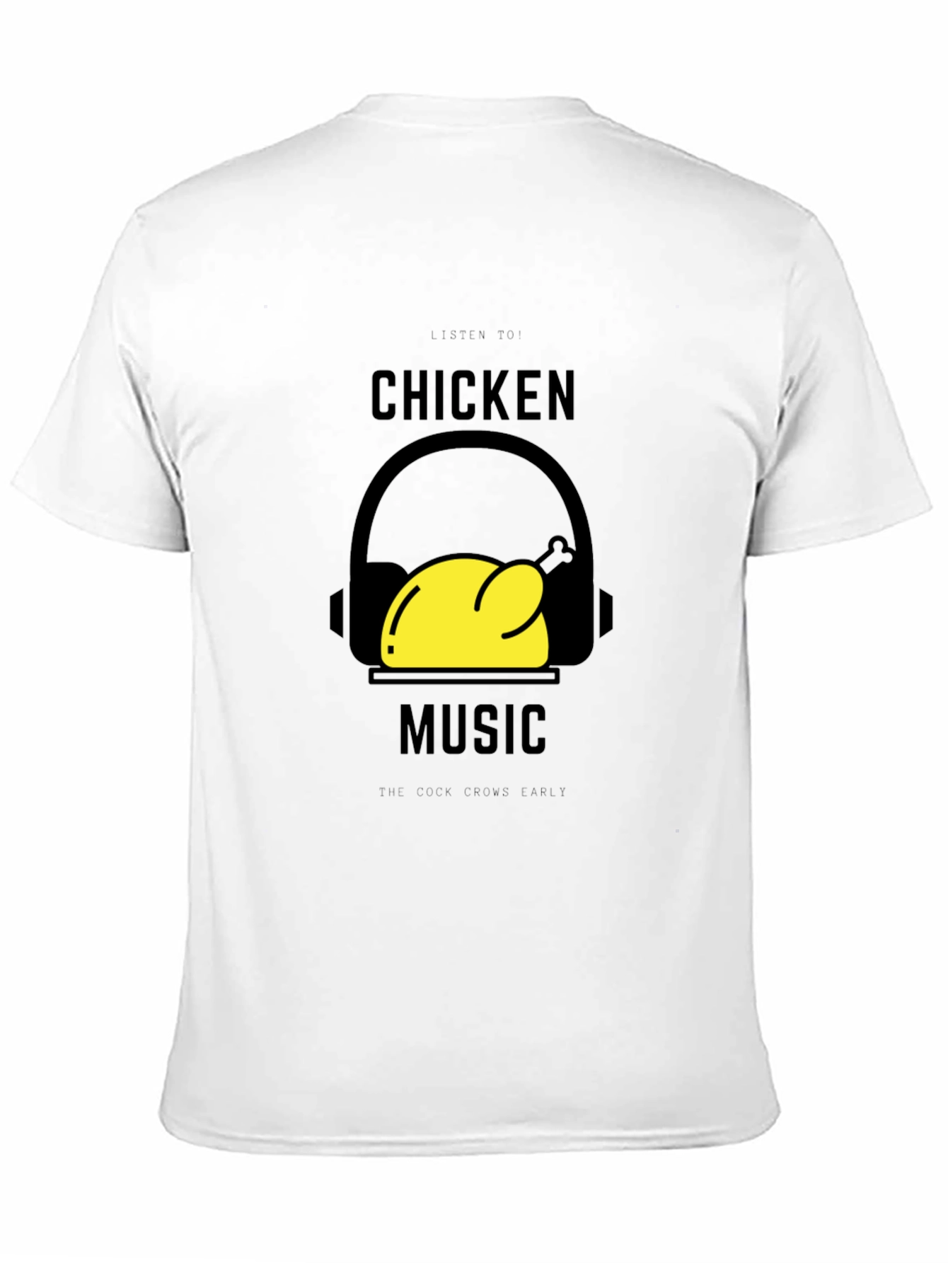 Black Chicken Music Graphic T-Shirt - Black view 11