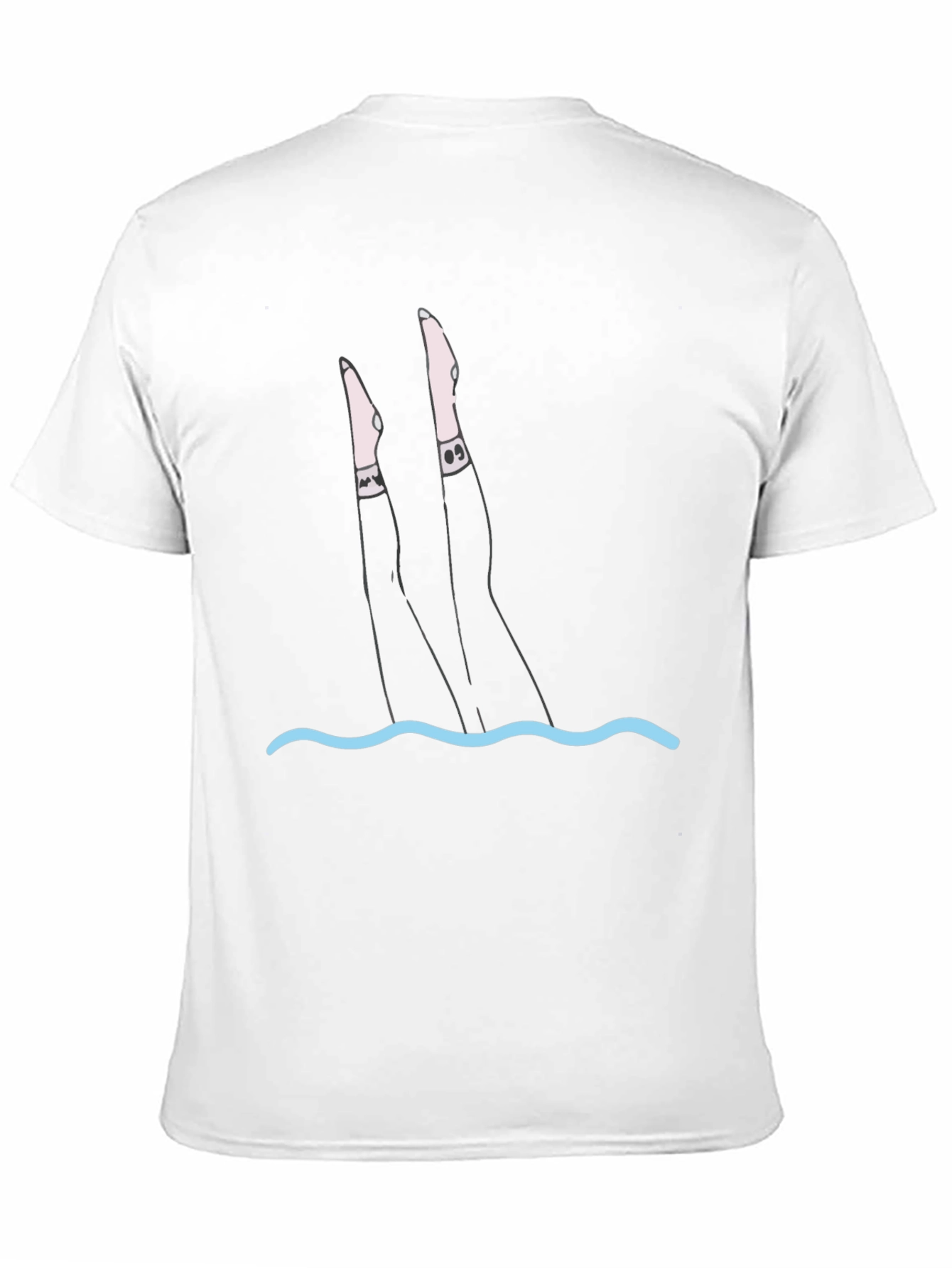Black Dive In T-Shirt - Funny Swimmer Graphic Tee view 11