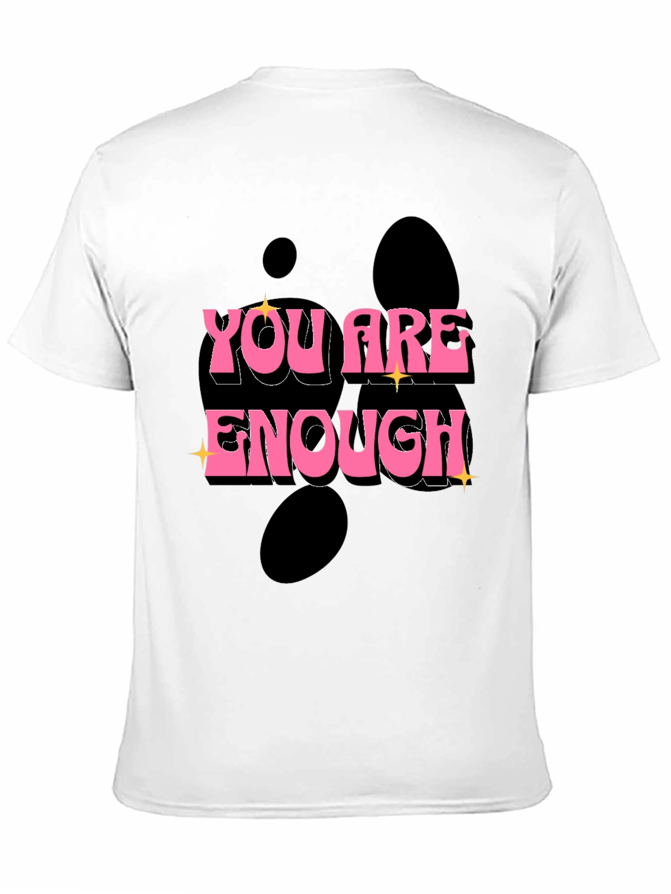 Black You Are Enough Graphic Tee - Black view 11