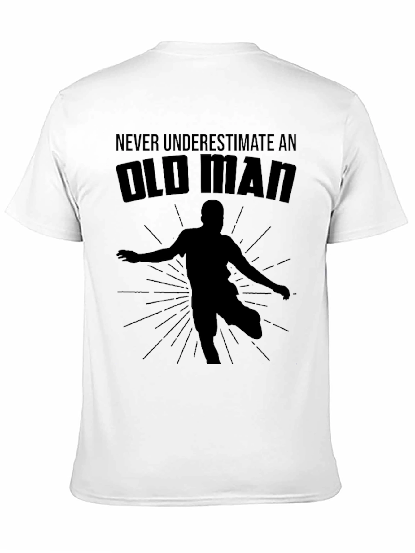 Black Never Underestimate an Old Man T-Shirt view 11