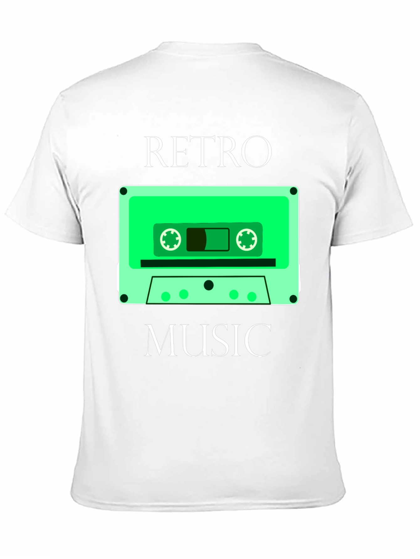 Black Retro Music Cassette Graphic T-Shirt view 11