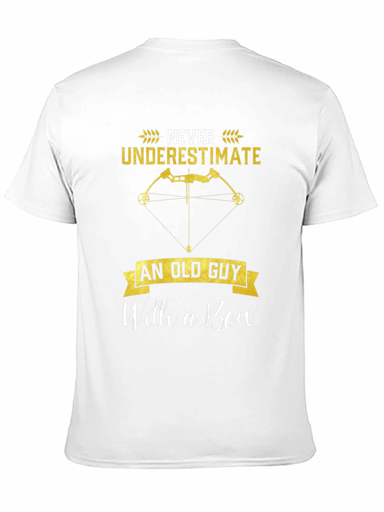 Black Never Underestimate Old Guy Bow T-Shirt view 11