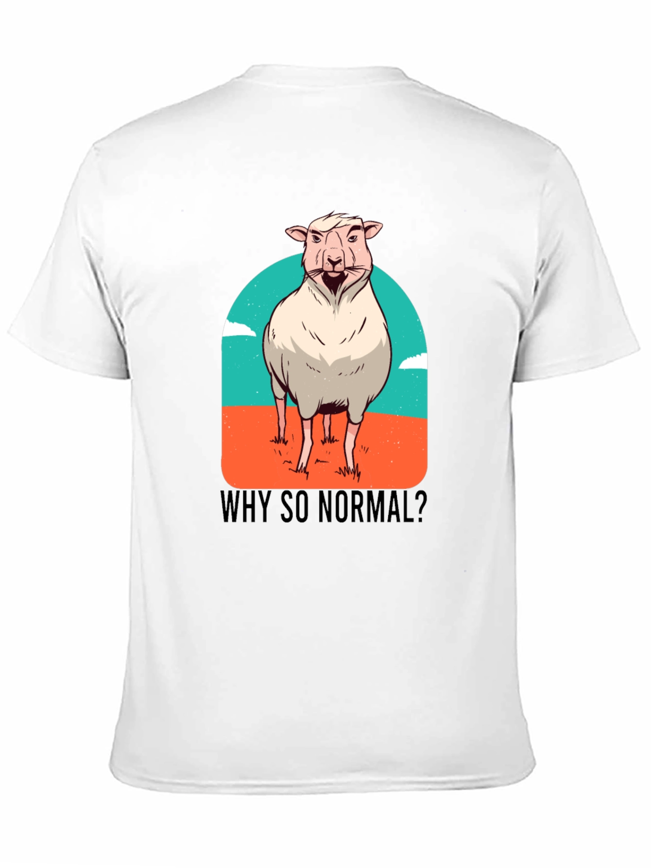Black Why So Normal? Sheep Graphic T-Shirt view 11