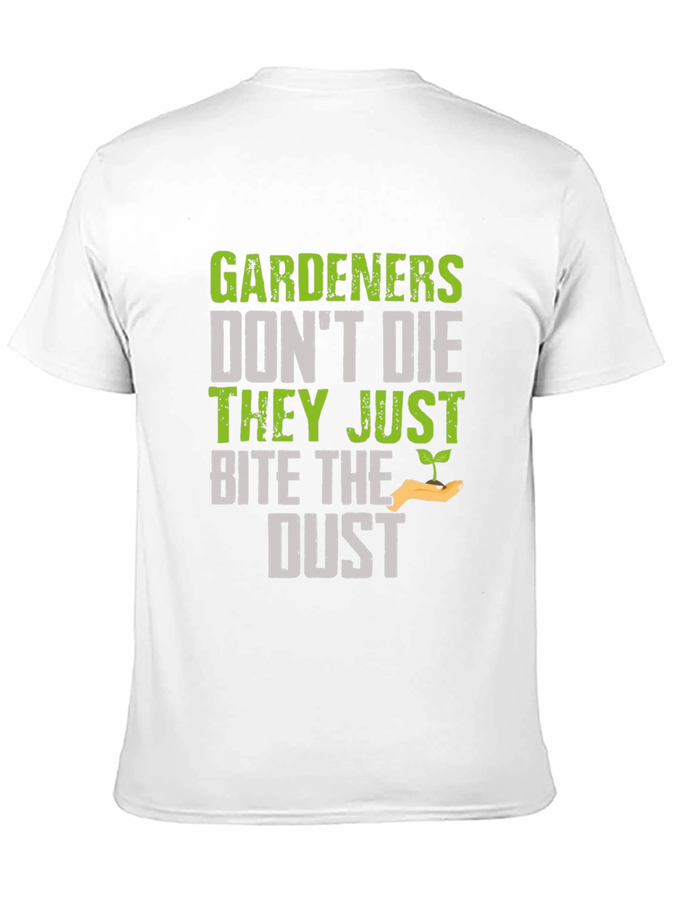 Black Gardener Bite the Dust Novelty Graphic T-Shirt view 11