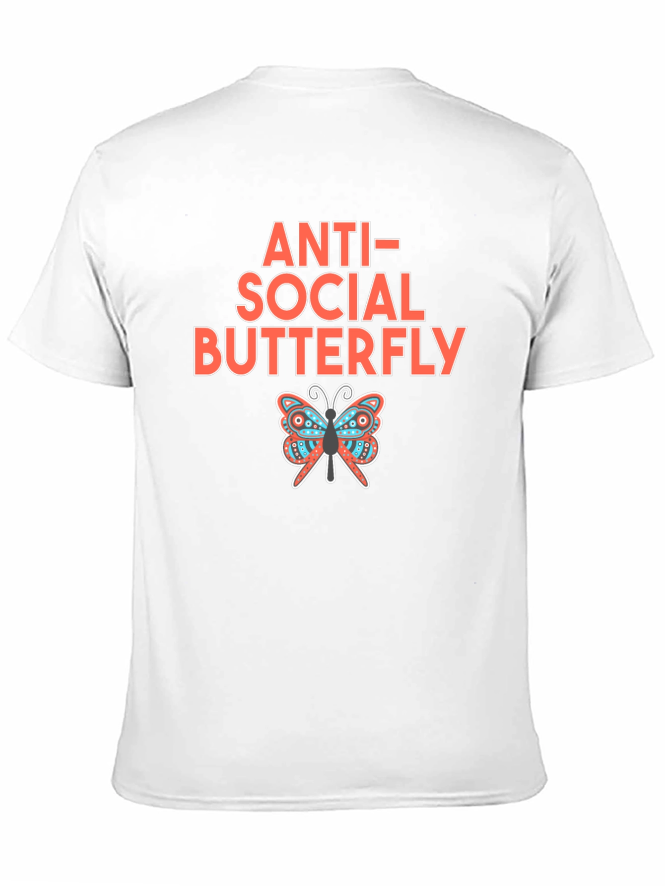 Black Anti-Social Butterfly Graphic Tee view 11