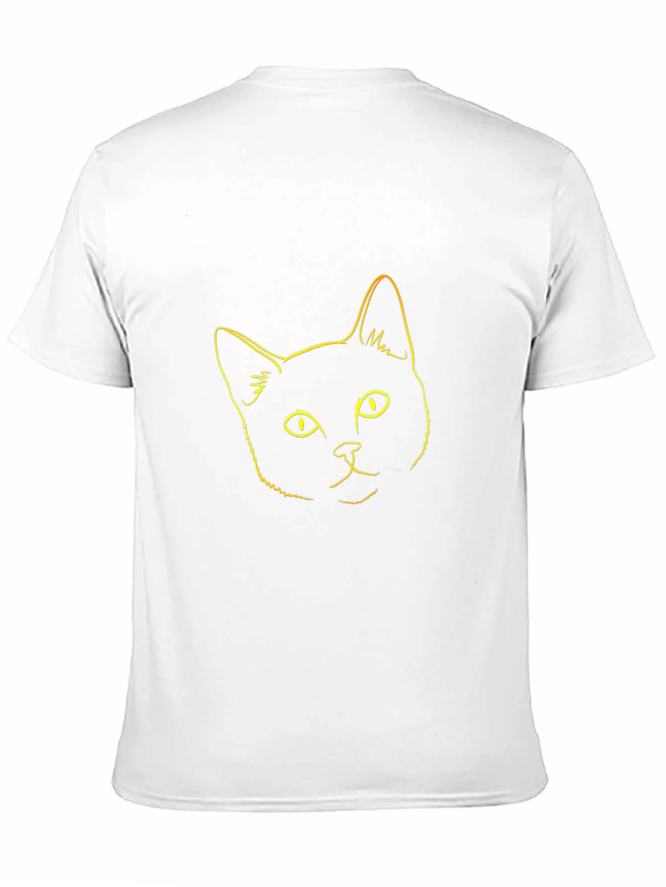 Black Cool Cat Outline Graphic Tee - Black view 11
