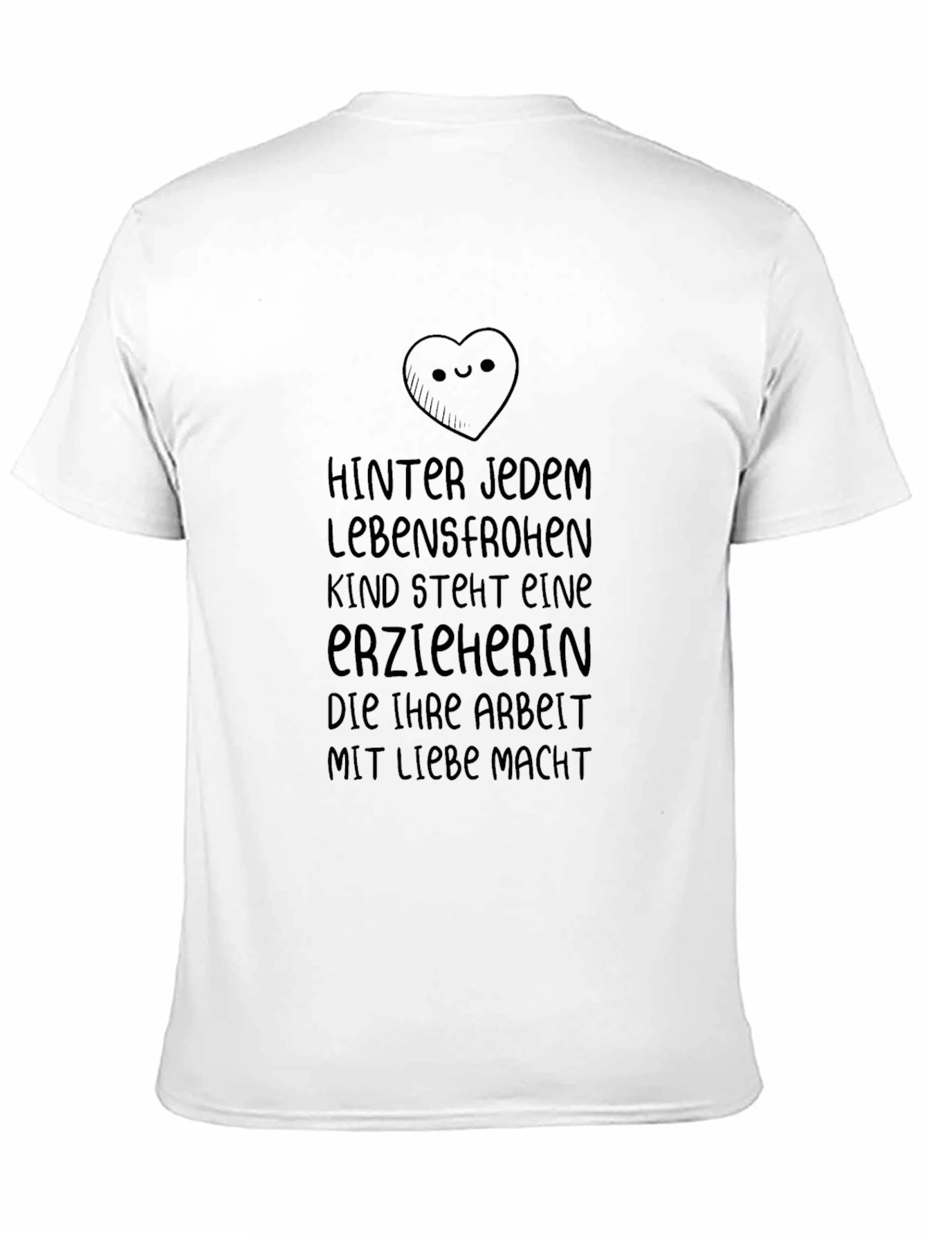 Black Black T-Shirt with "Erzieherin" Graphic view 11