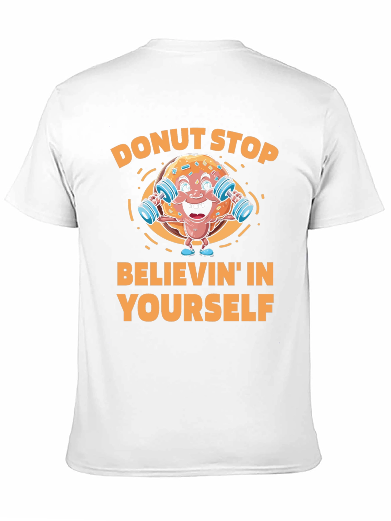 Black Donut Stop Believin' Fitness T-Shirt view 11