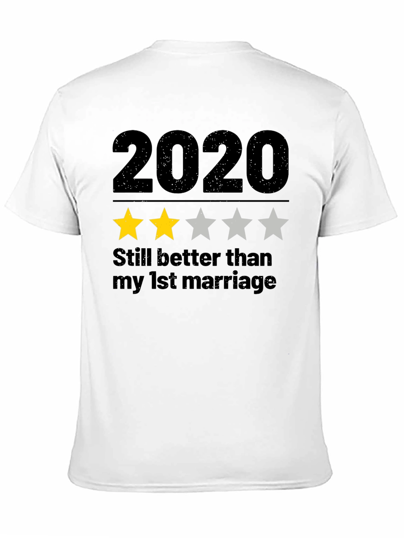 Black 2020 Two Star T-Shirt - Funny Sarcastic Tee view 11