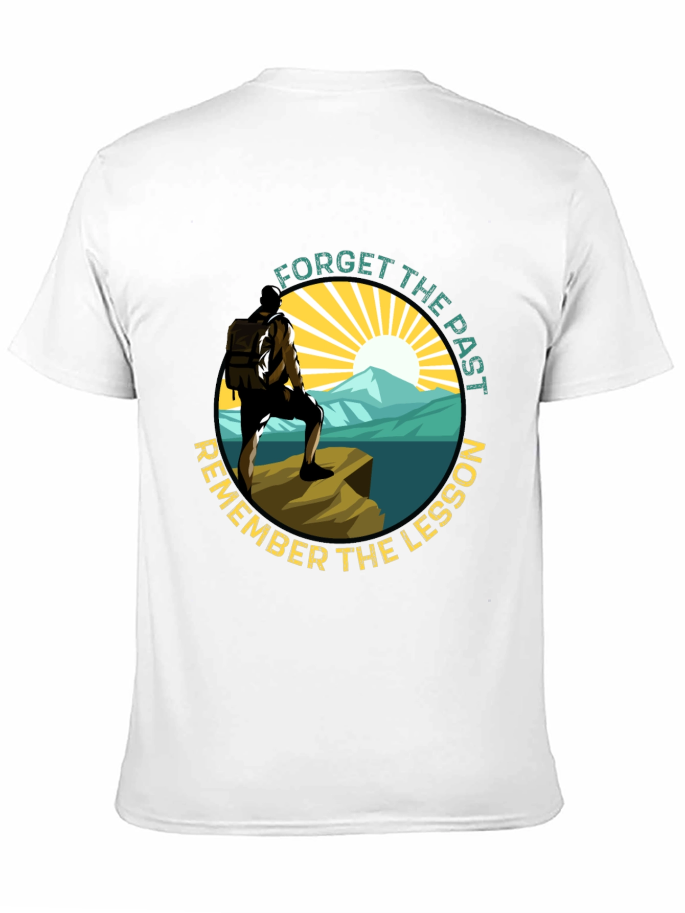 Black Forget Past Remember Lesson T-Shirt view 11