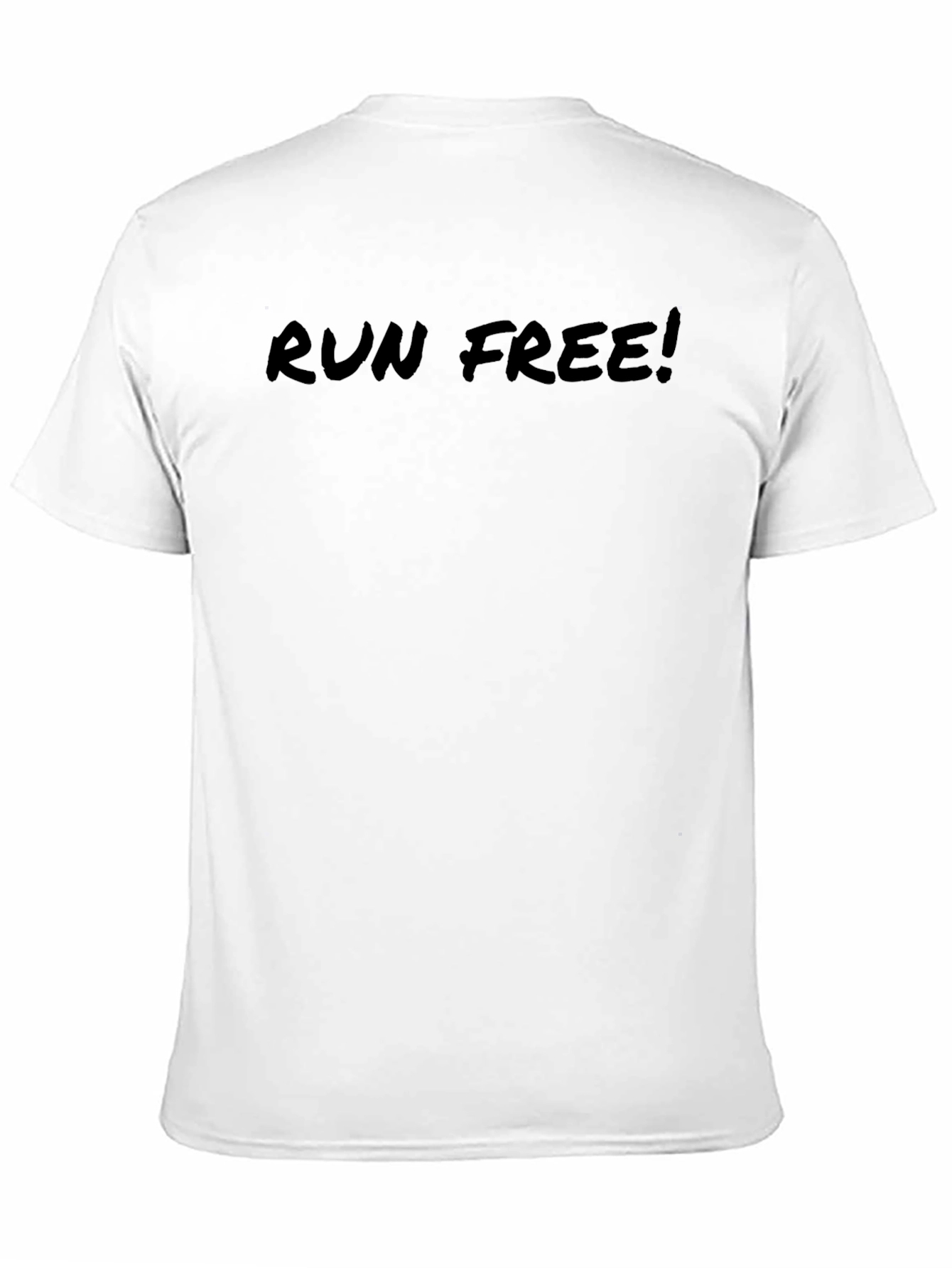 Black Run Free! Black Graphic Tee Shirt view 11