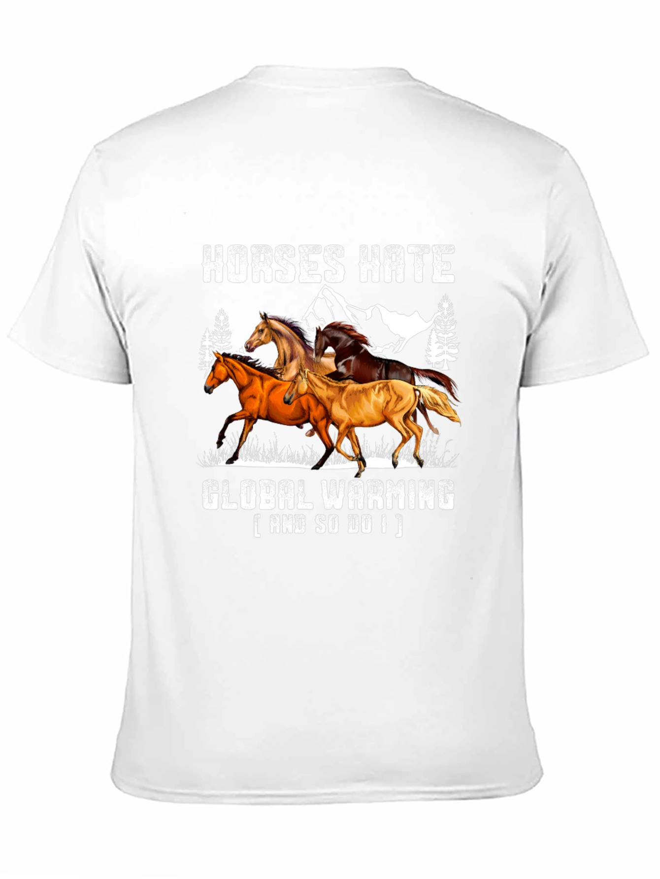 Black Horses Hate Global Warming T-Shirt view 11