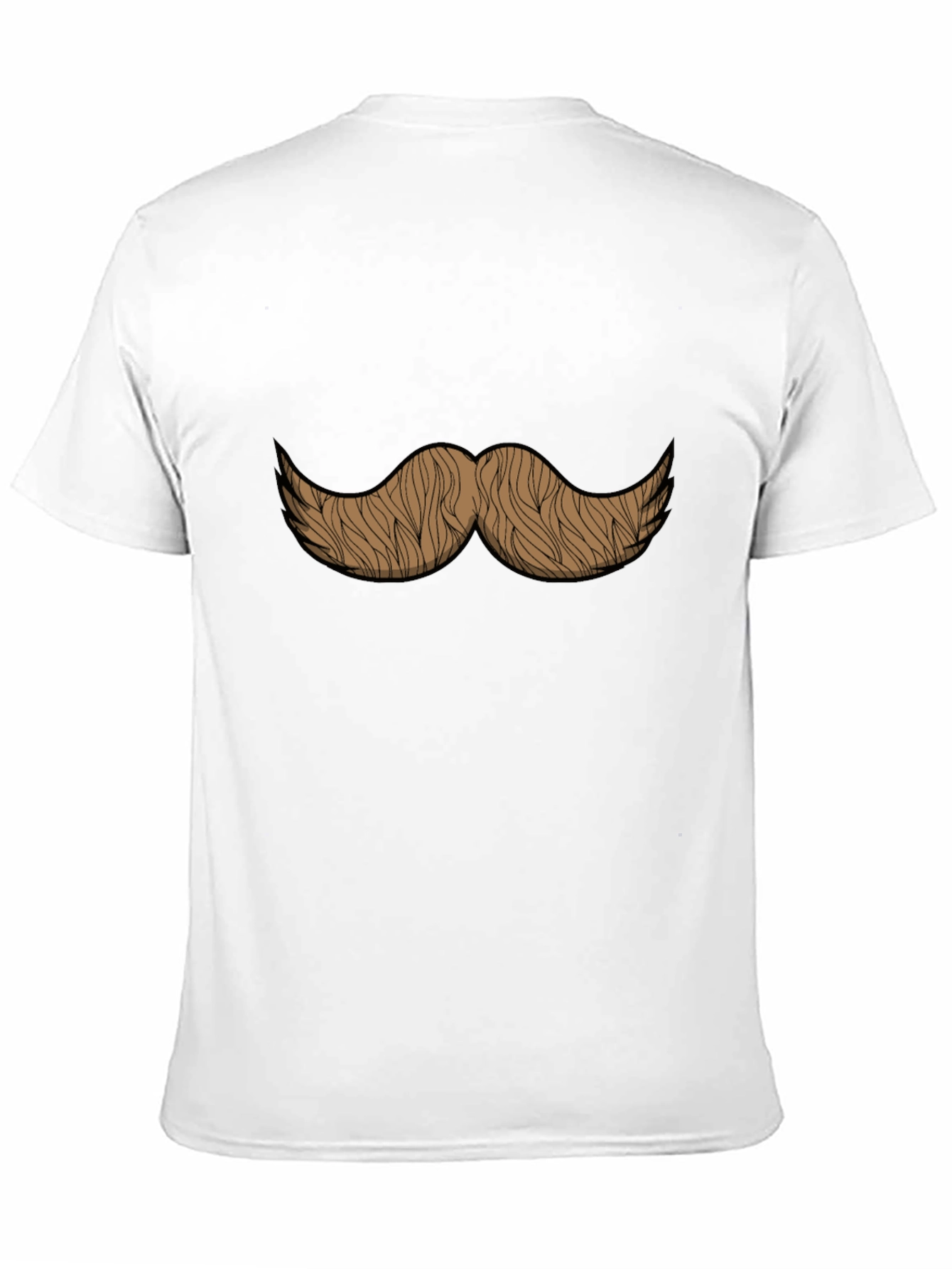 Black Moustache Graphic Print Black T-Shirt view 11