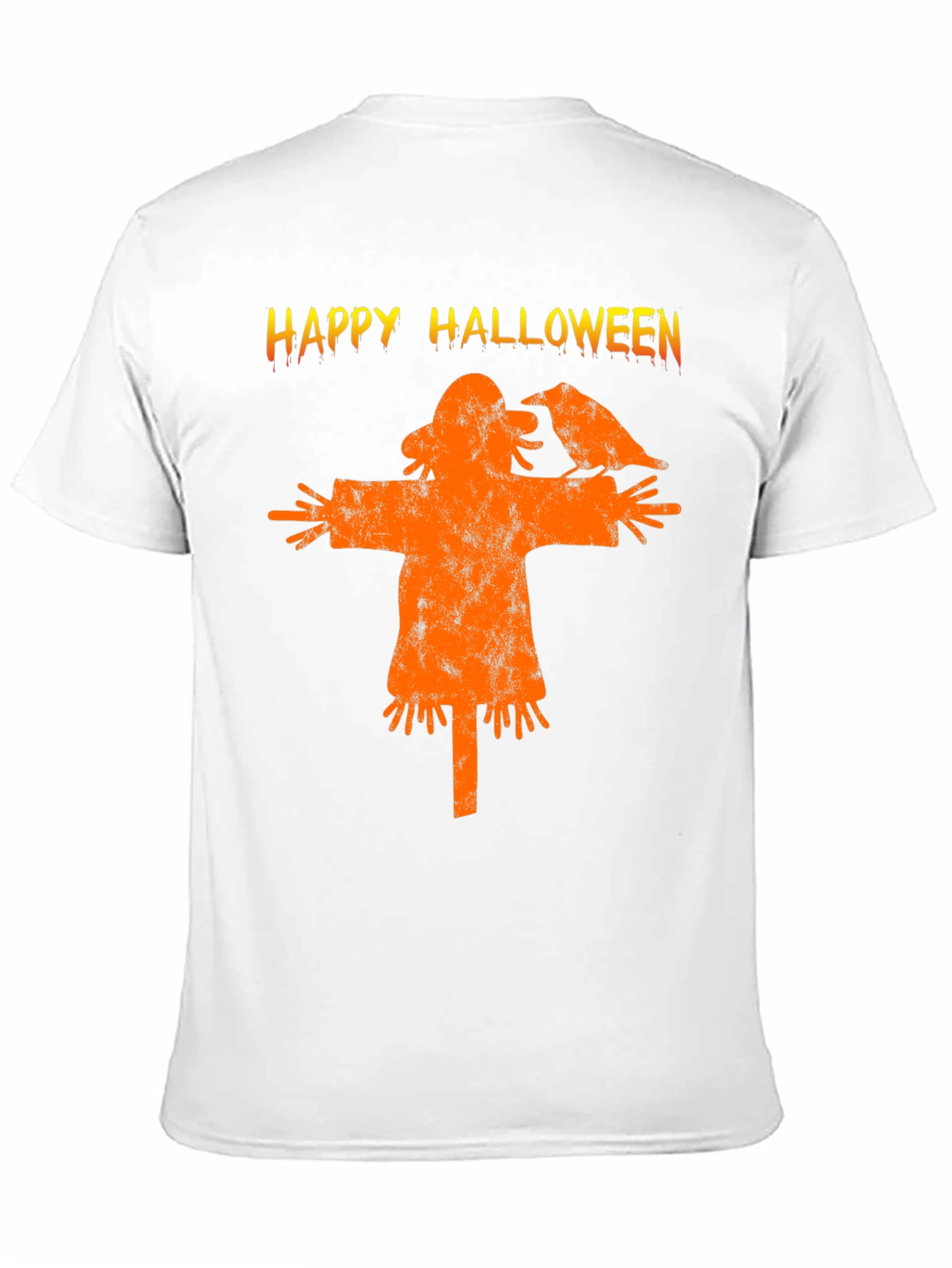 Black Happy Halloween Scarecrow T-Shirt view 11