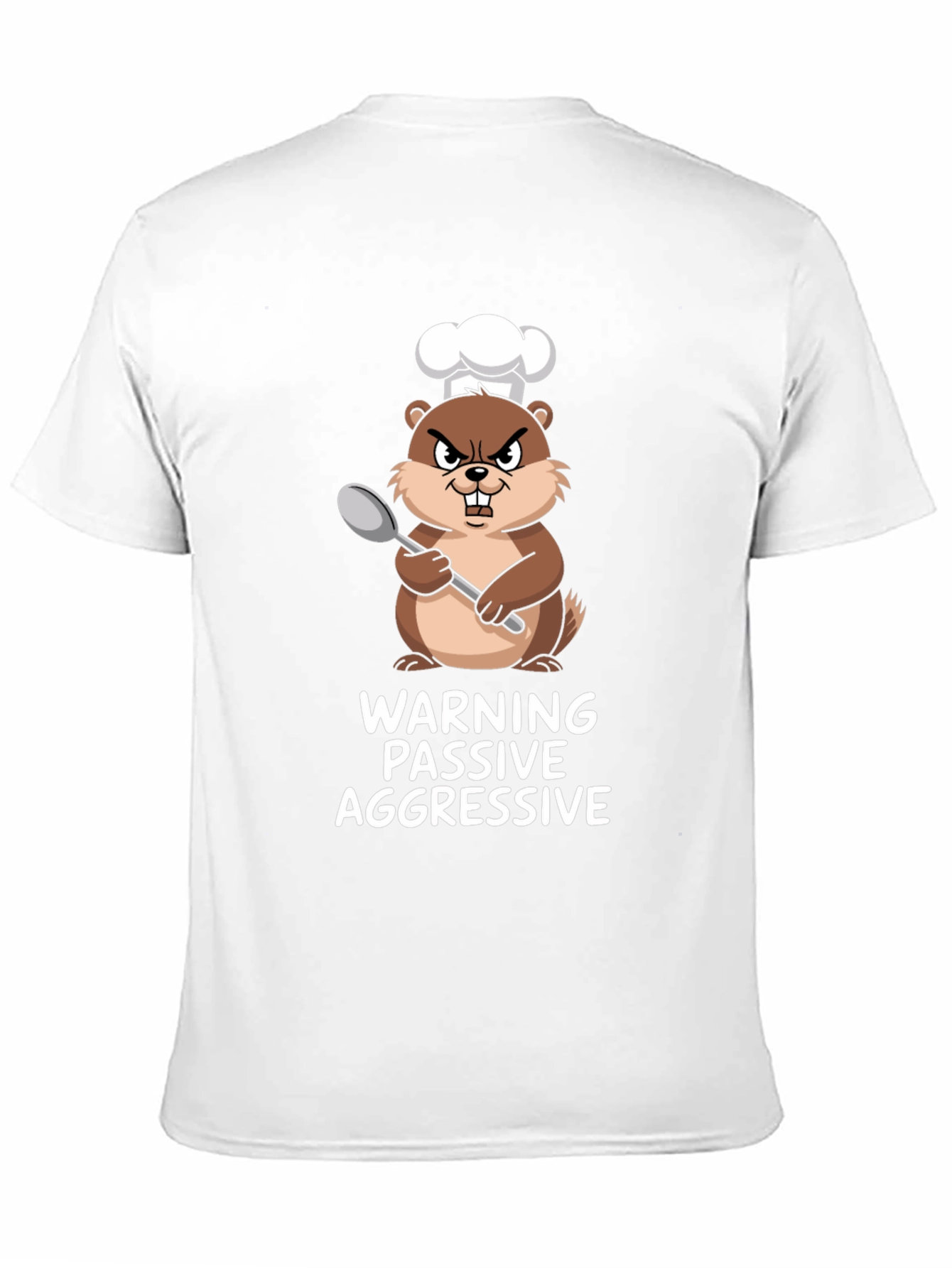 Black Passive Aggressive Chef Beaver Graphic Tee view 11