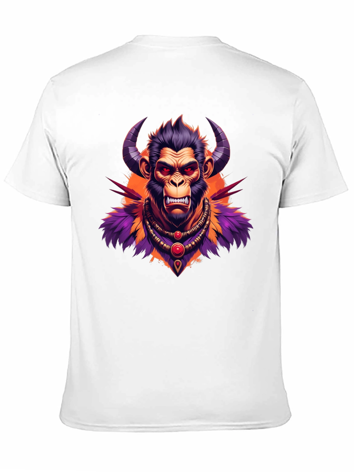 Black Horned Monkey Graphic Tee - Unique Ape Design view 11