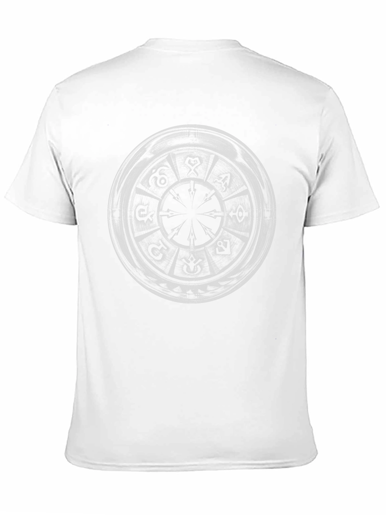 Black Mystic Zodiac Wheel Graphic Tee - Black Cotton Shirt view 11