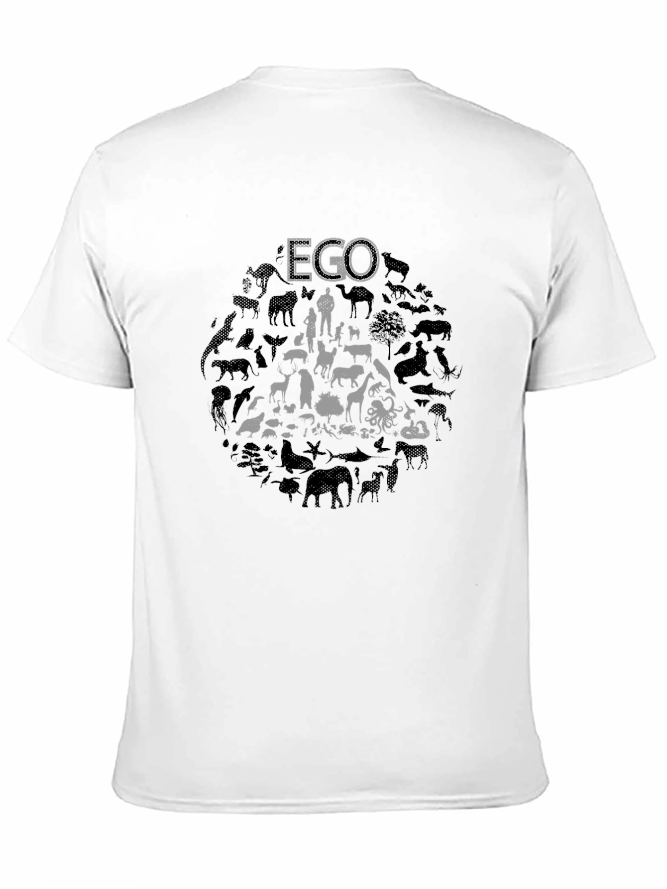 Black Eco Wildlife Graphic Print T-Shirt - Black view 11