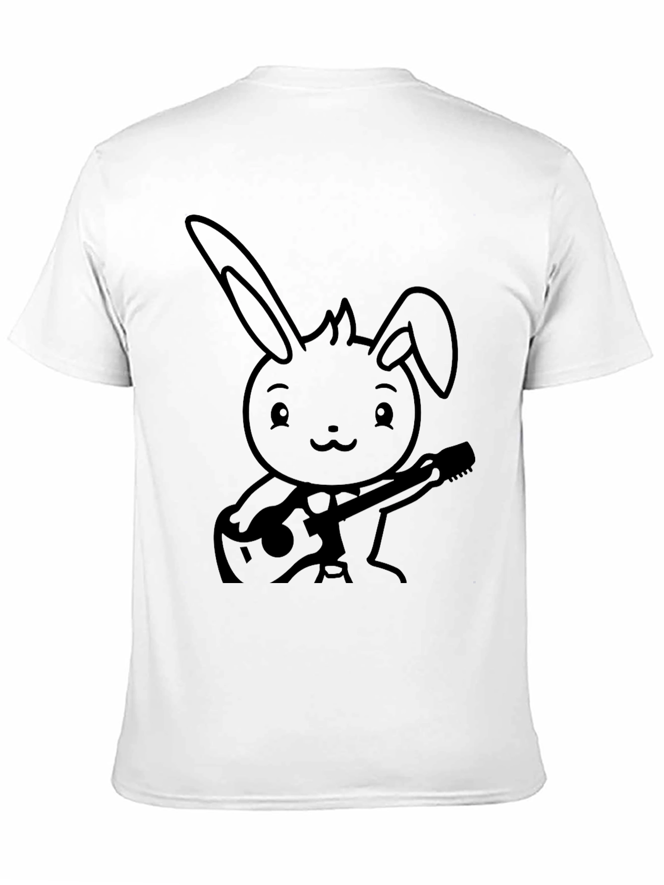 Black Black Bunny Guitarist Graphic Tee - Unisex view 11