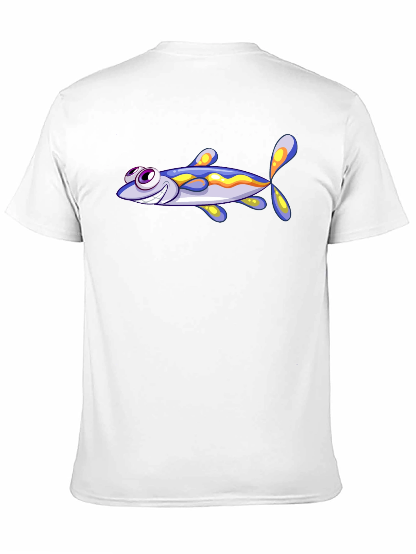 Black Cartoon Fish Graphic T-Shirt - Soft Cotton Blend view 11