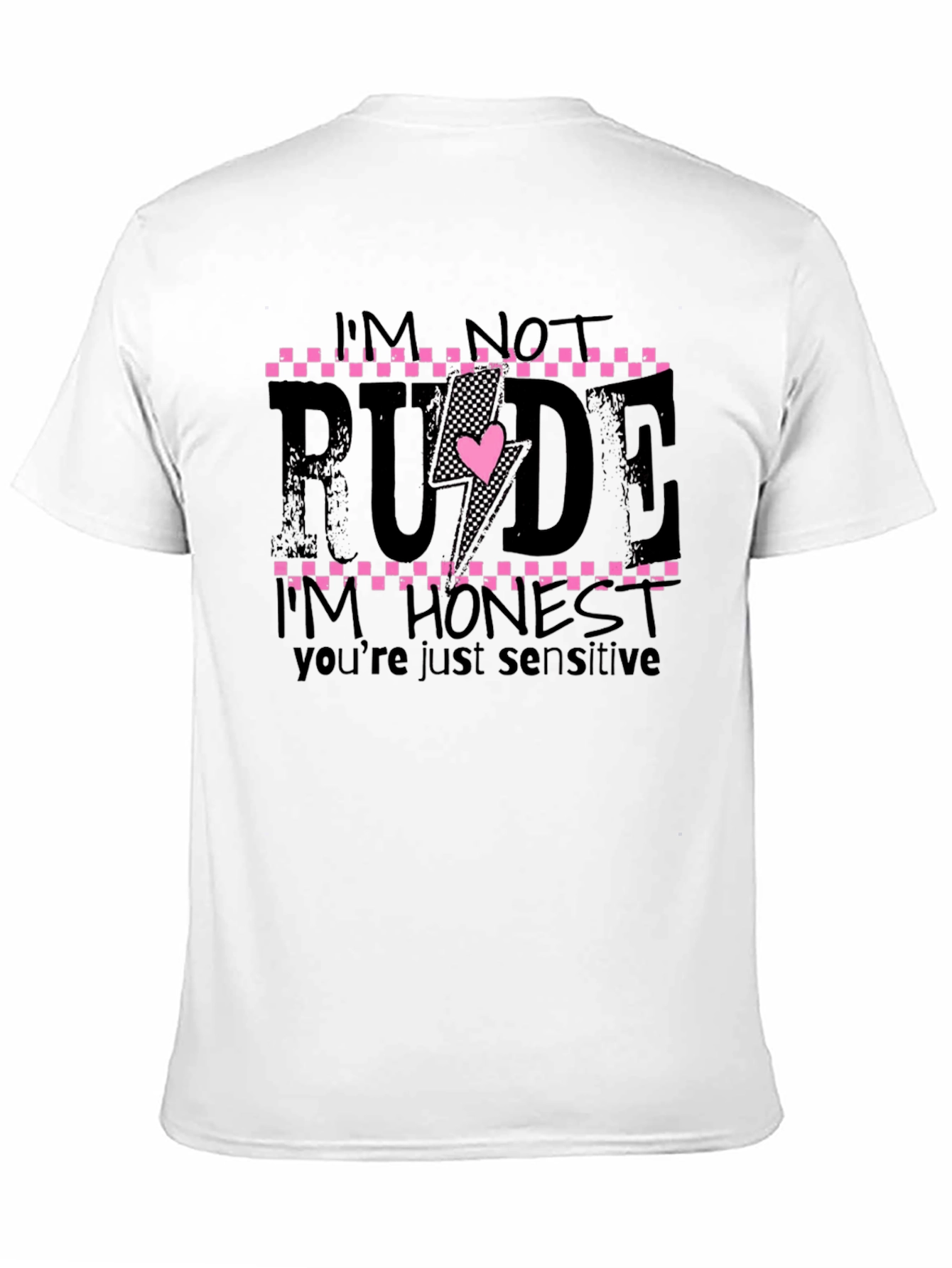 Black Funny "I'm Not Rude" Graphic Tee view 11