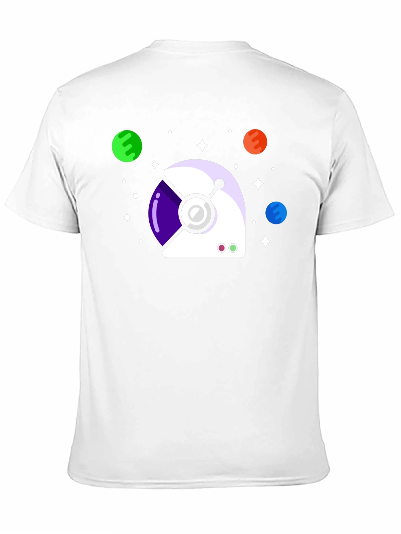 Black Astronaut Helmet Graphic T-Shirt view 11