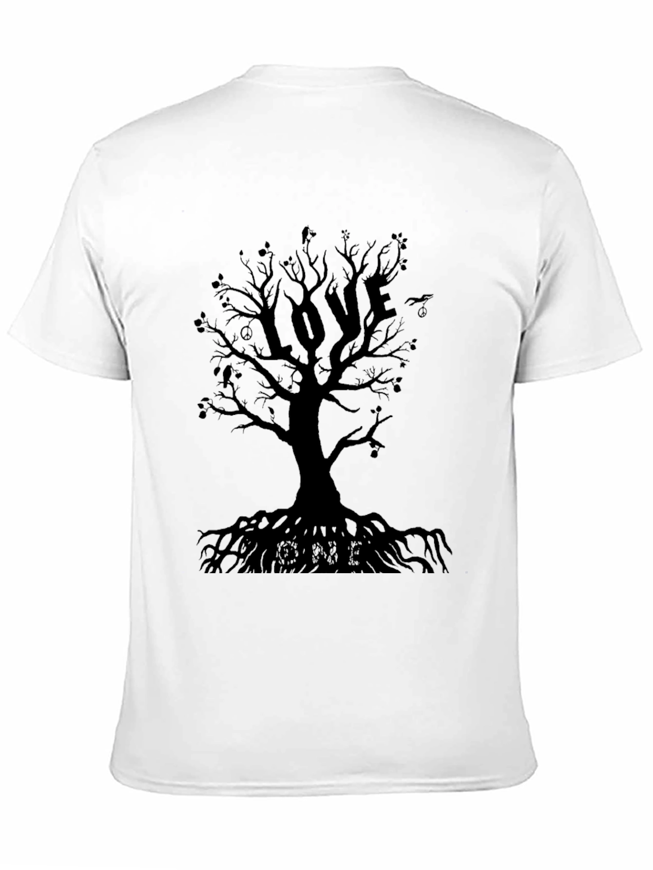 Black Love Tree Graphic T-Shirt - Black view 11