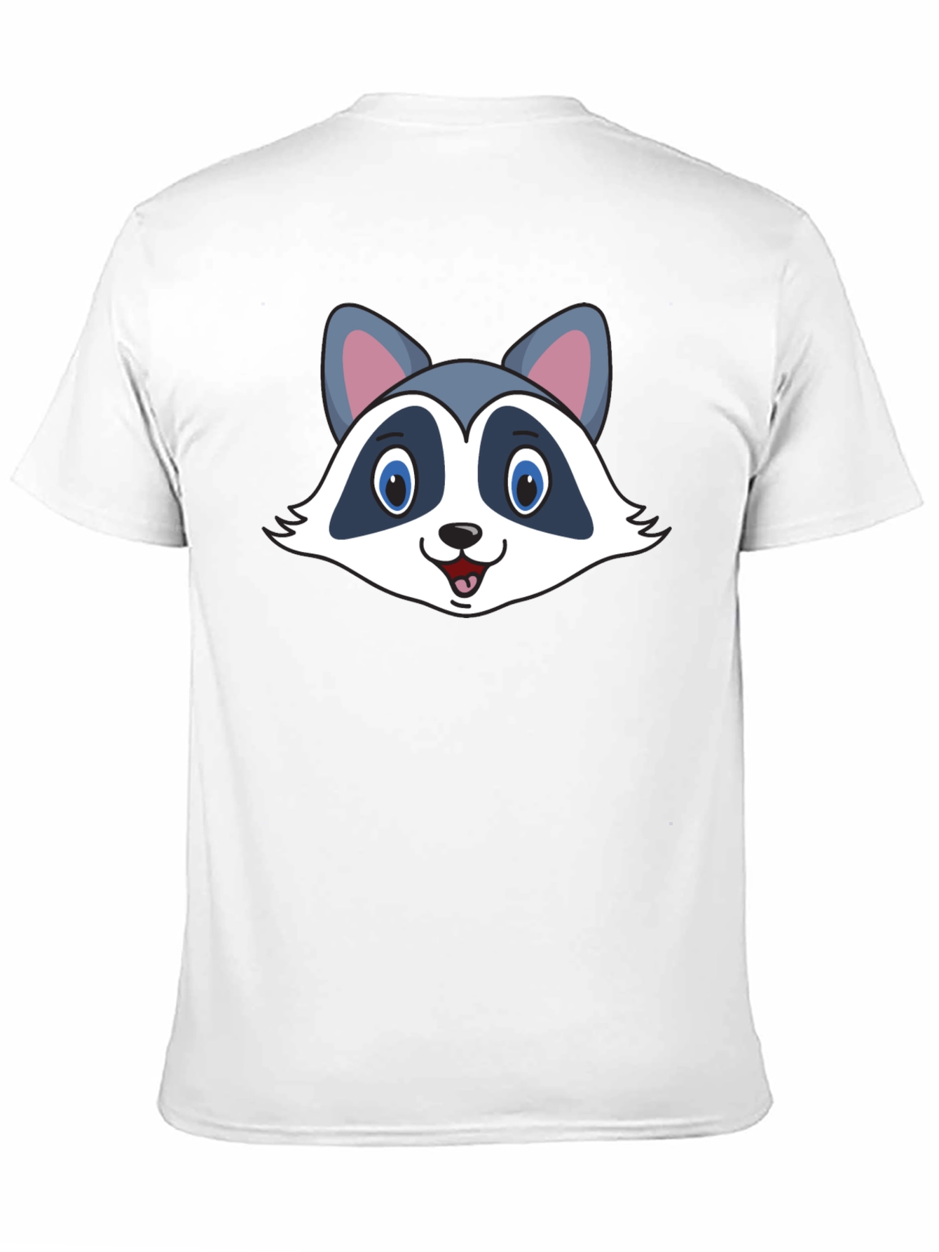 Black Cute Raccoon Graphic Black T-Shirt view 11