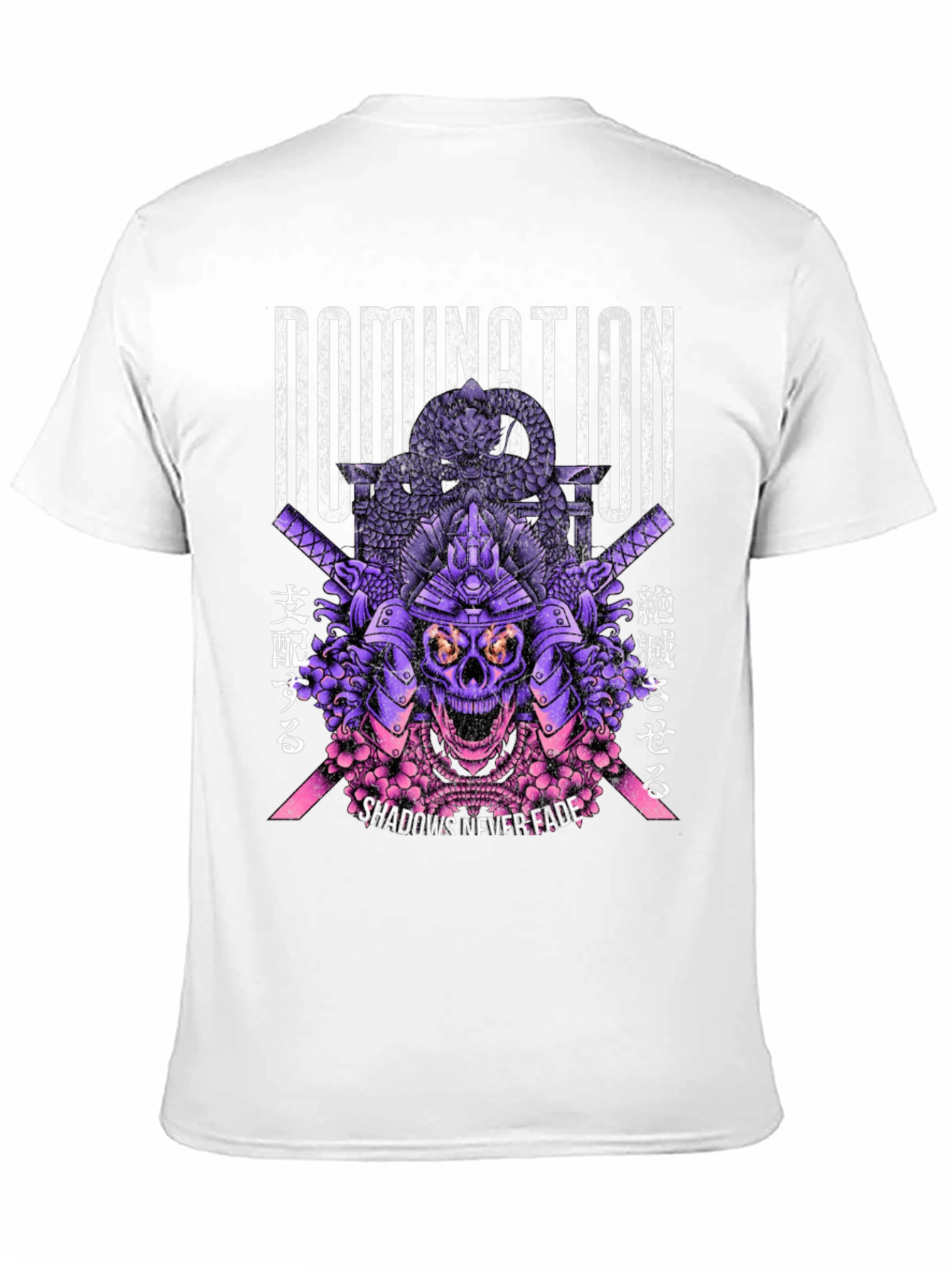 Black Domination Samurai Skull Graphic T-Shirt view 11