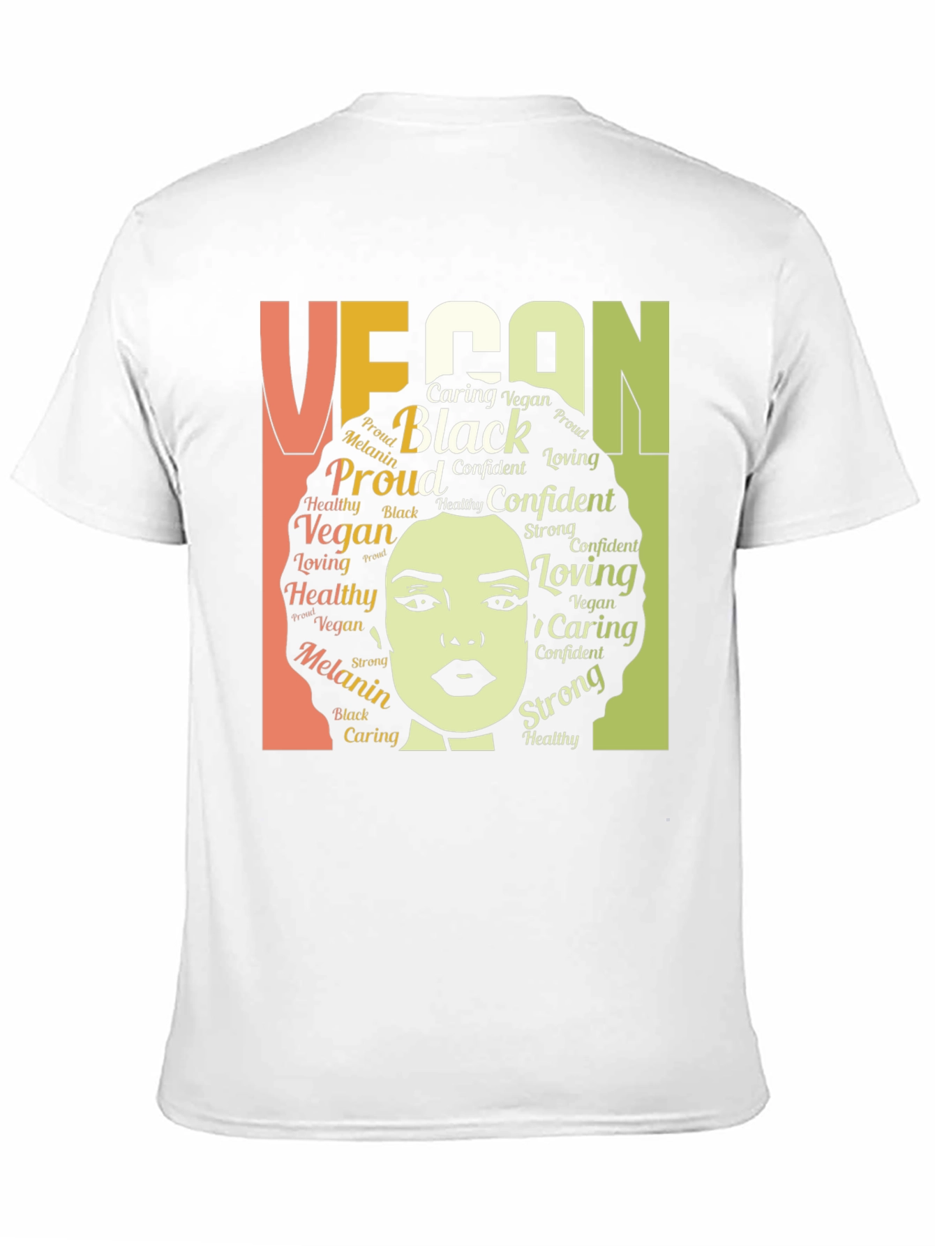 Black Vegan Black Melanin Proud T-Shirt view 11