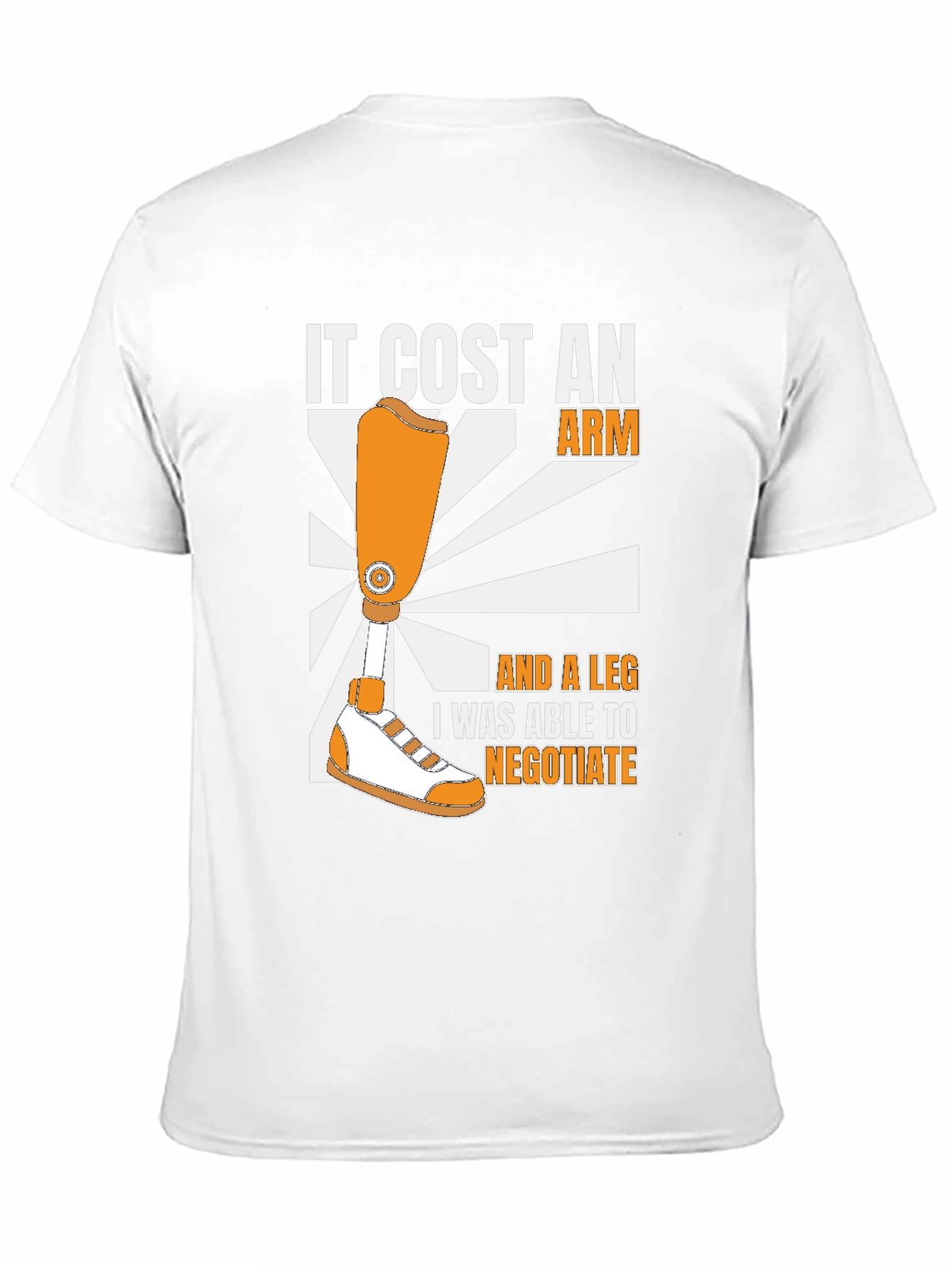 Black Funny "It Cost an Arm" Graphic T-Shirt view 11