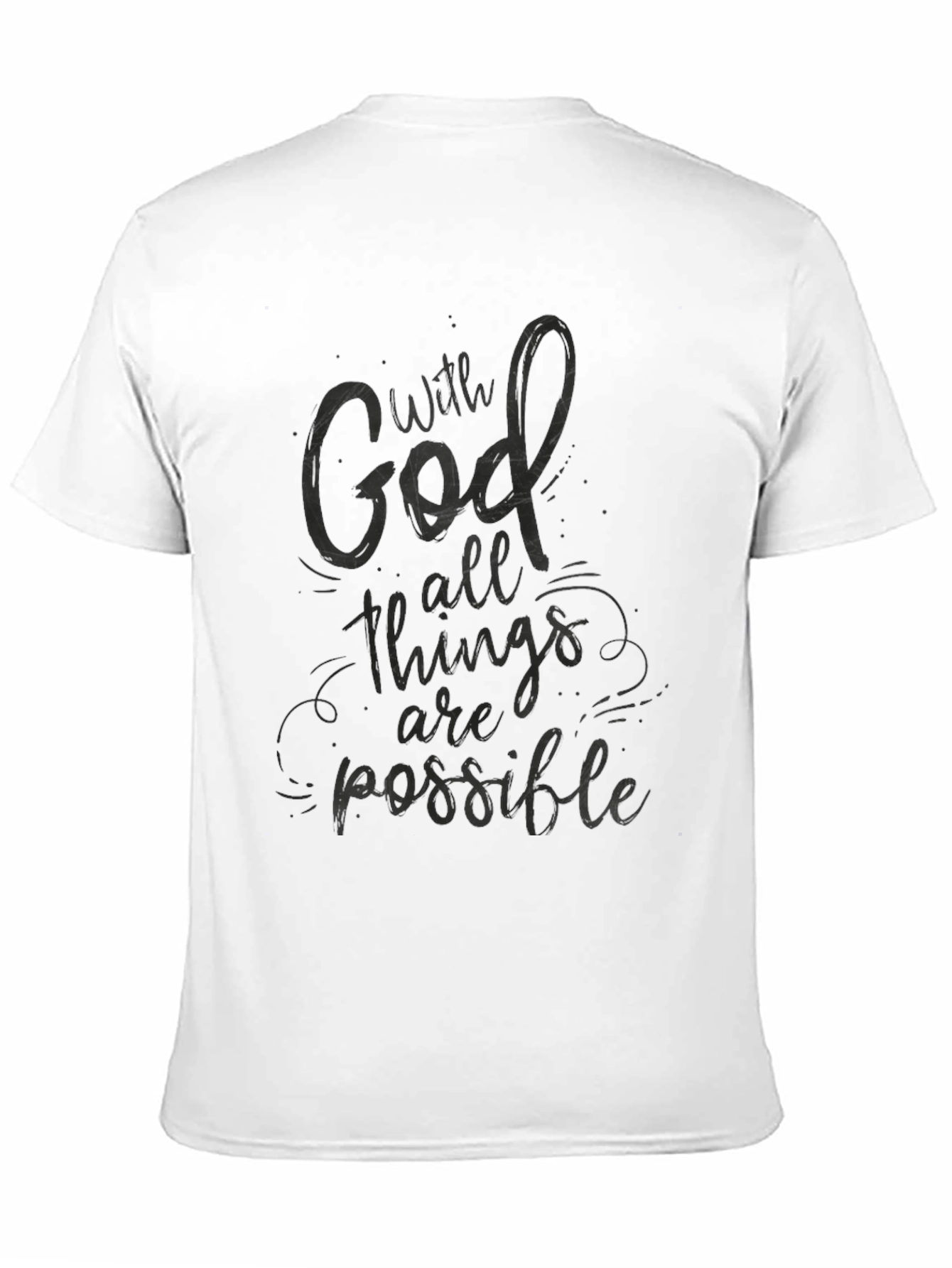 Black With God All Things Are Possible T-Shirt view 11