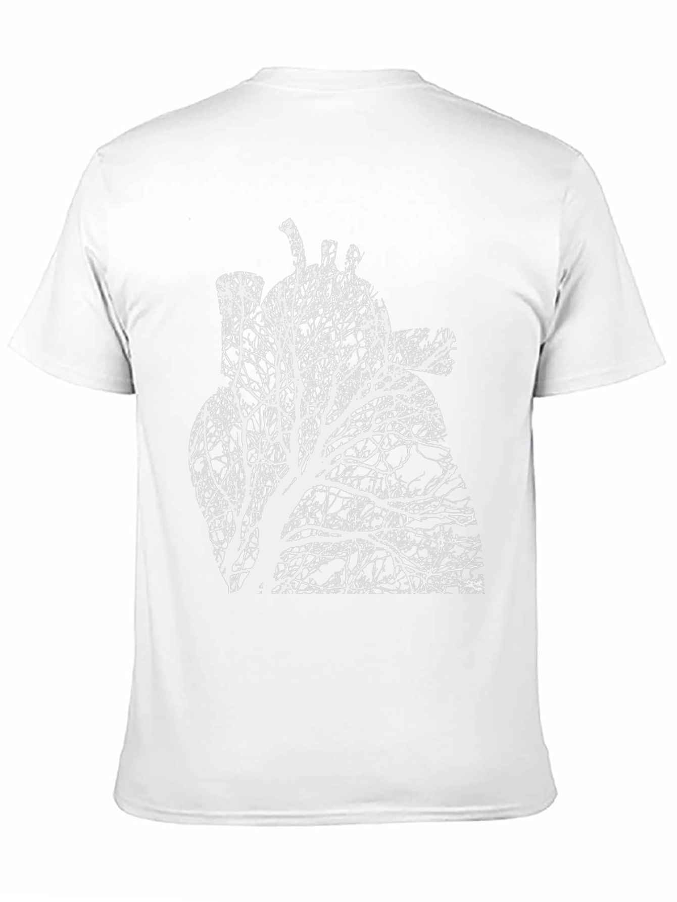 Black Arboreal Heart Tee - Black Graphic Print Crew Neck T-Shirt view 11