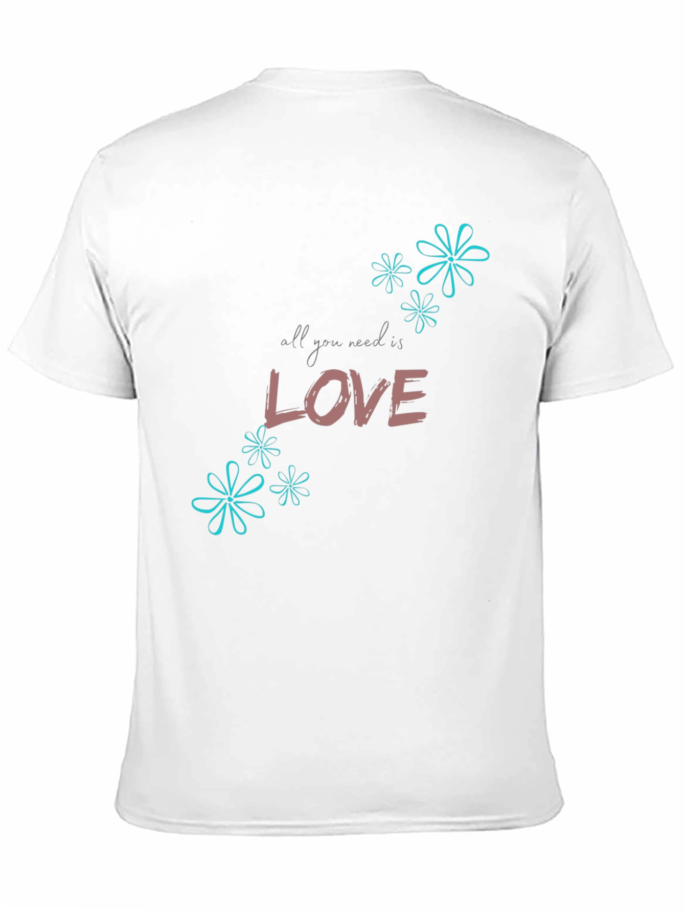 Black All You Need is Love Graphic T-Shirt view 11