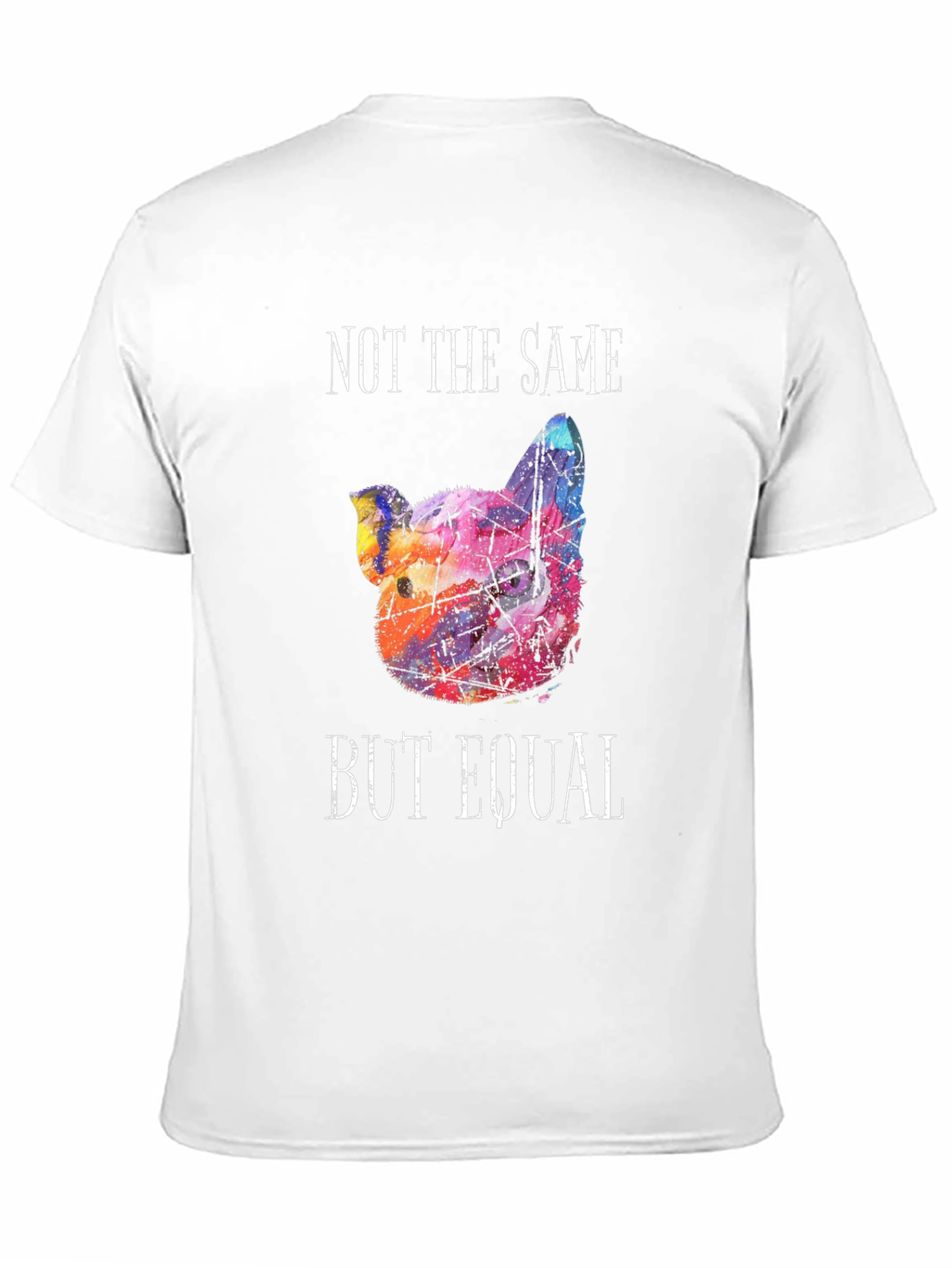 Black Not The Same But Equal T-Shirt - Unique Watercolor Dog view 11